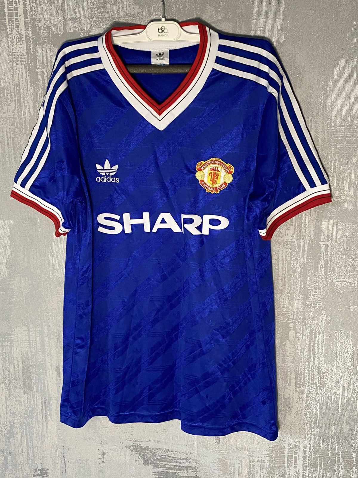 Retro Manchester United Adidas Soccer Jersey Football Sharp