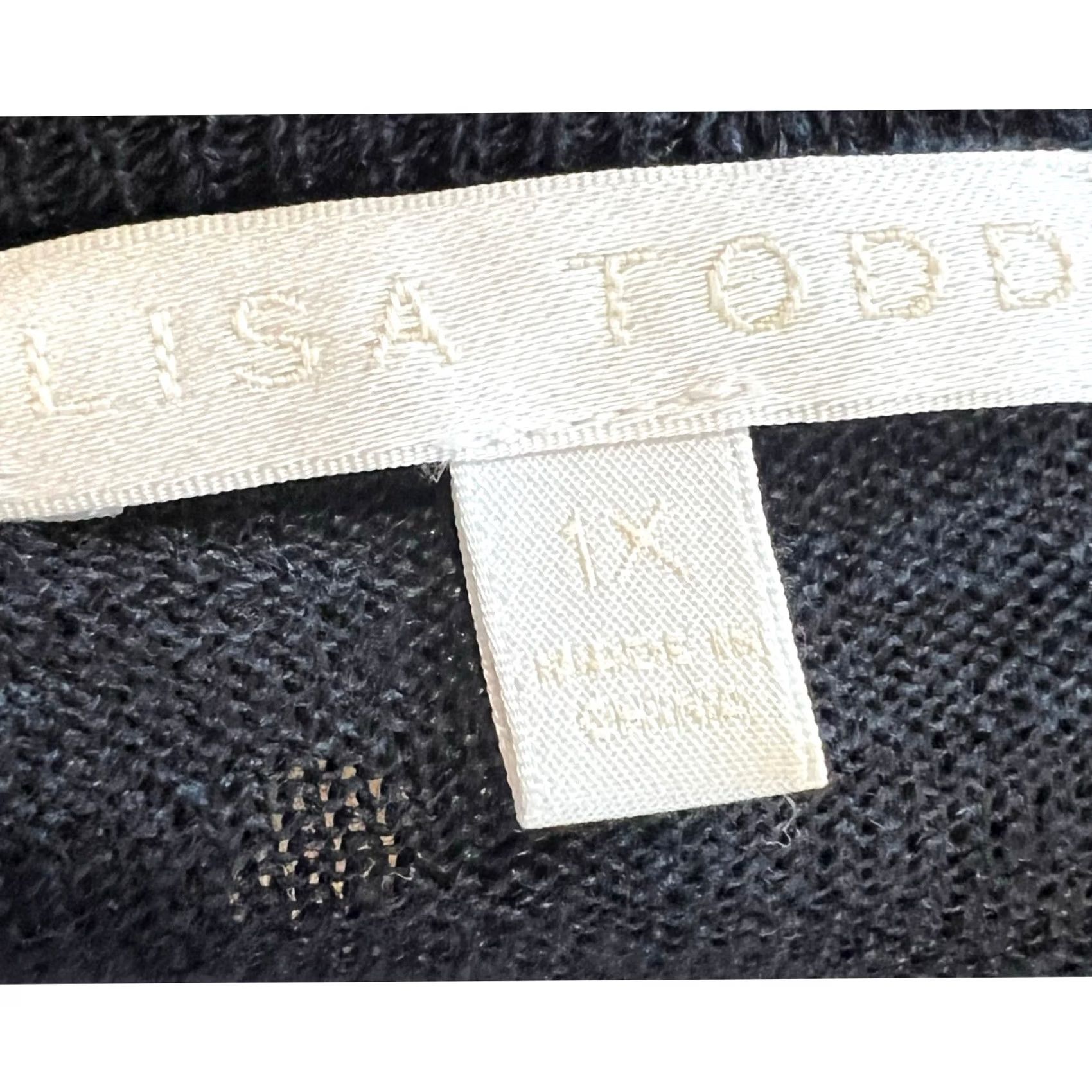 Vintage Lisa Todd 100% Linen Sweater Long Sleeve Black Beige Lightweight Plus Size 1X Woman Pullover Linen 1X Womens Black Beige Long Sleeve Size XL / US 12-14 / IT 48-50 - 7 Thumbnail