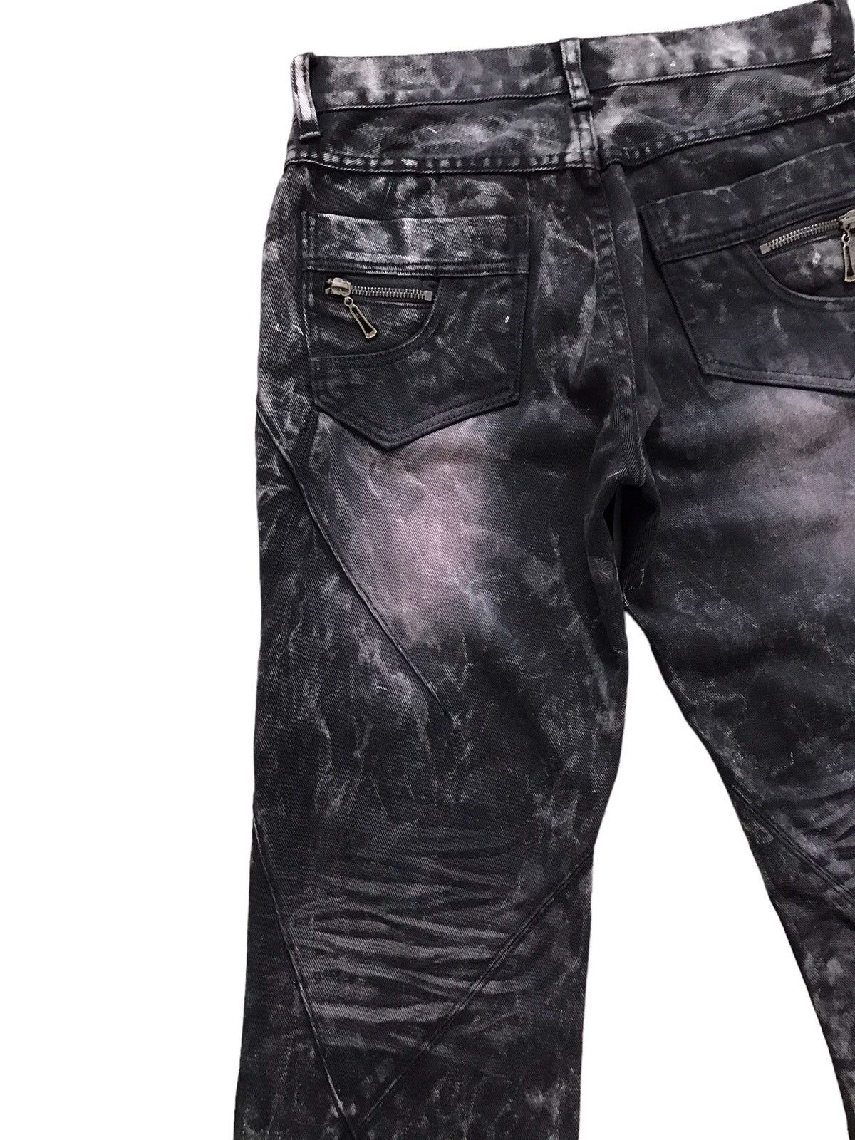 Japanese Brand Igrod Cdhrm Punk Cross Stitch Bleach Denim Flare Jeans Size US 30 / EU 46 - 14 Thumbnail