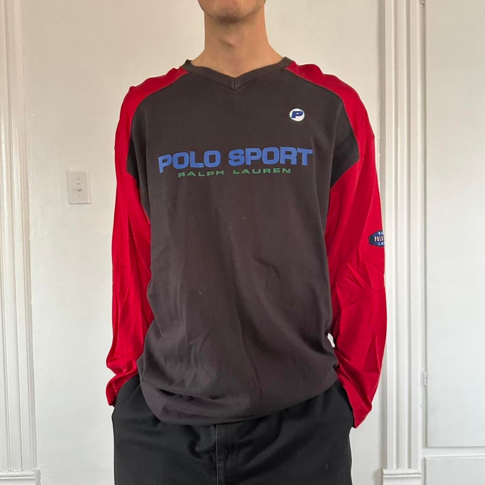 Polo Ralph Lauren × Vintage Vintage 90s Polo Ralph Lauren Polo Sport Longsleeve Shirt Size US L / EU 52-54 / 3 - 5 Thumbnail