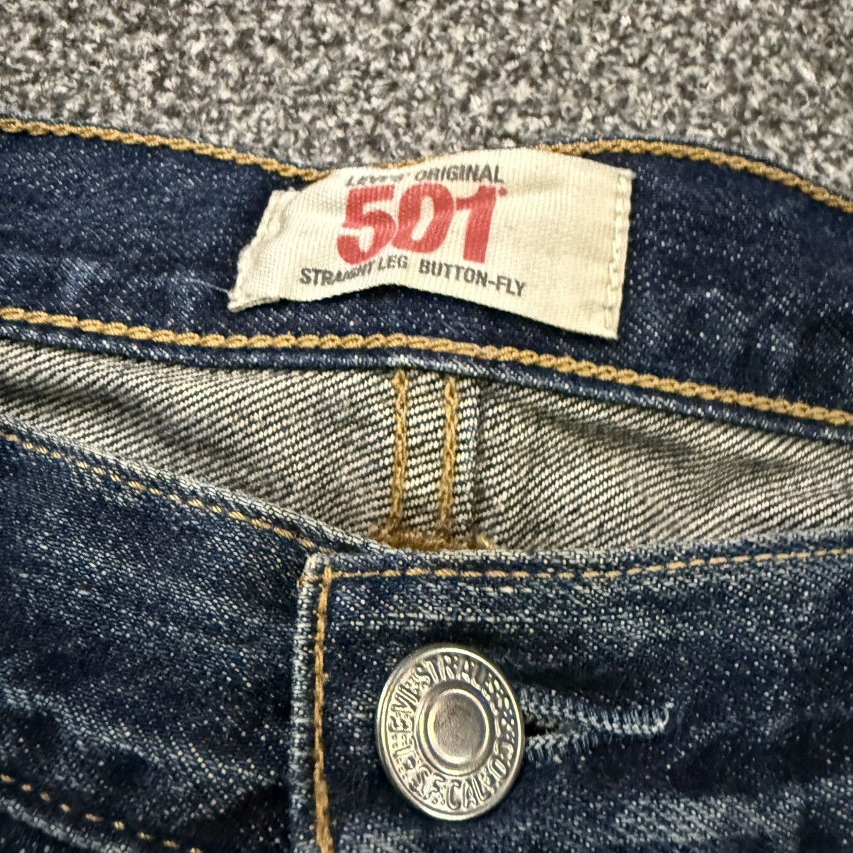 Levi's Made & Crafted 🔥🔥 Vintage Y2K Levis 501 Mud Distressed Rusty Denim Size US 34 / EU 50 - 13 Thumbnail