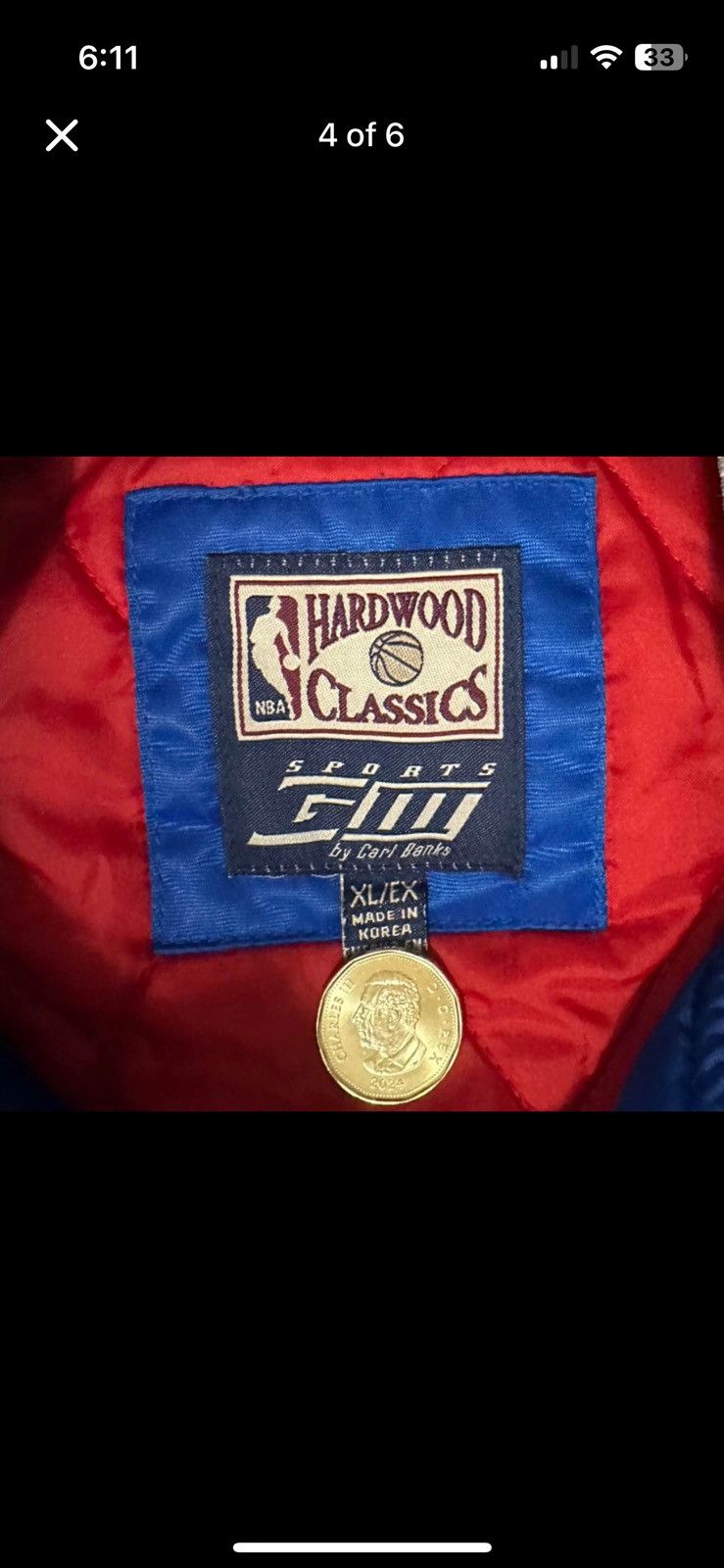 Other Vintage 90s Philadelphia 76ers Jacket Hardwood Classics XL Size US XL / EU 56 / 4 - 4 Thumbnail