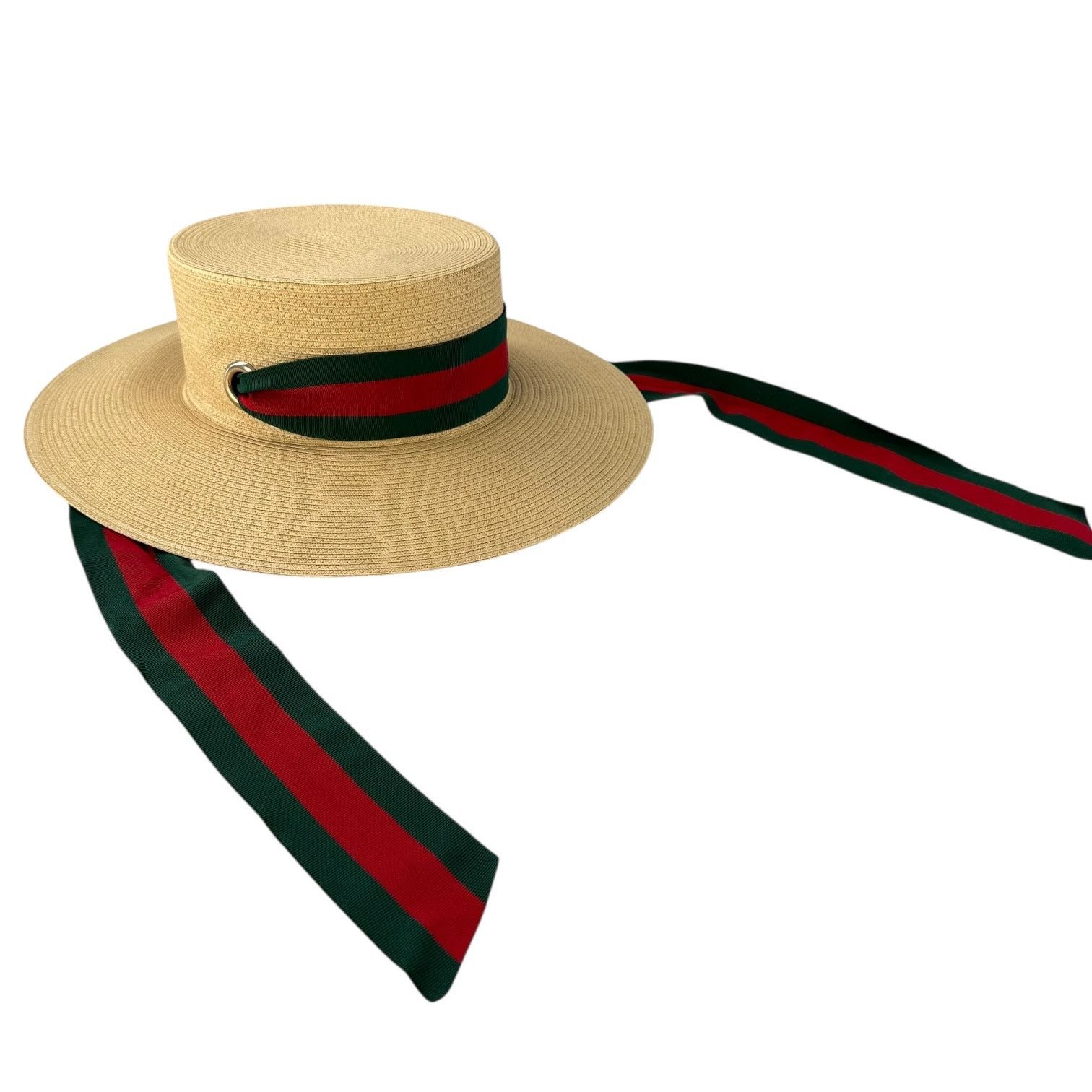 Gucci Gucci Sherry Line Straw Boater Hat Size ONE SIZE - 3 Thumbnail