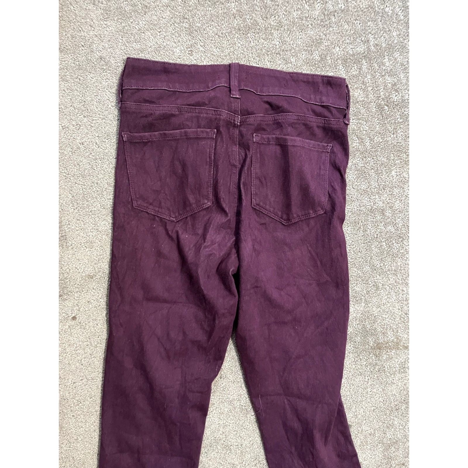 NYDJ NYDJ Alina Mid Rise Stretch Jegging Jeans Womens Size 4 Maroon Burgundy Denim Size 27" / US 4 / IT 40 - 4 Thumbnail
