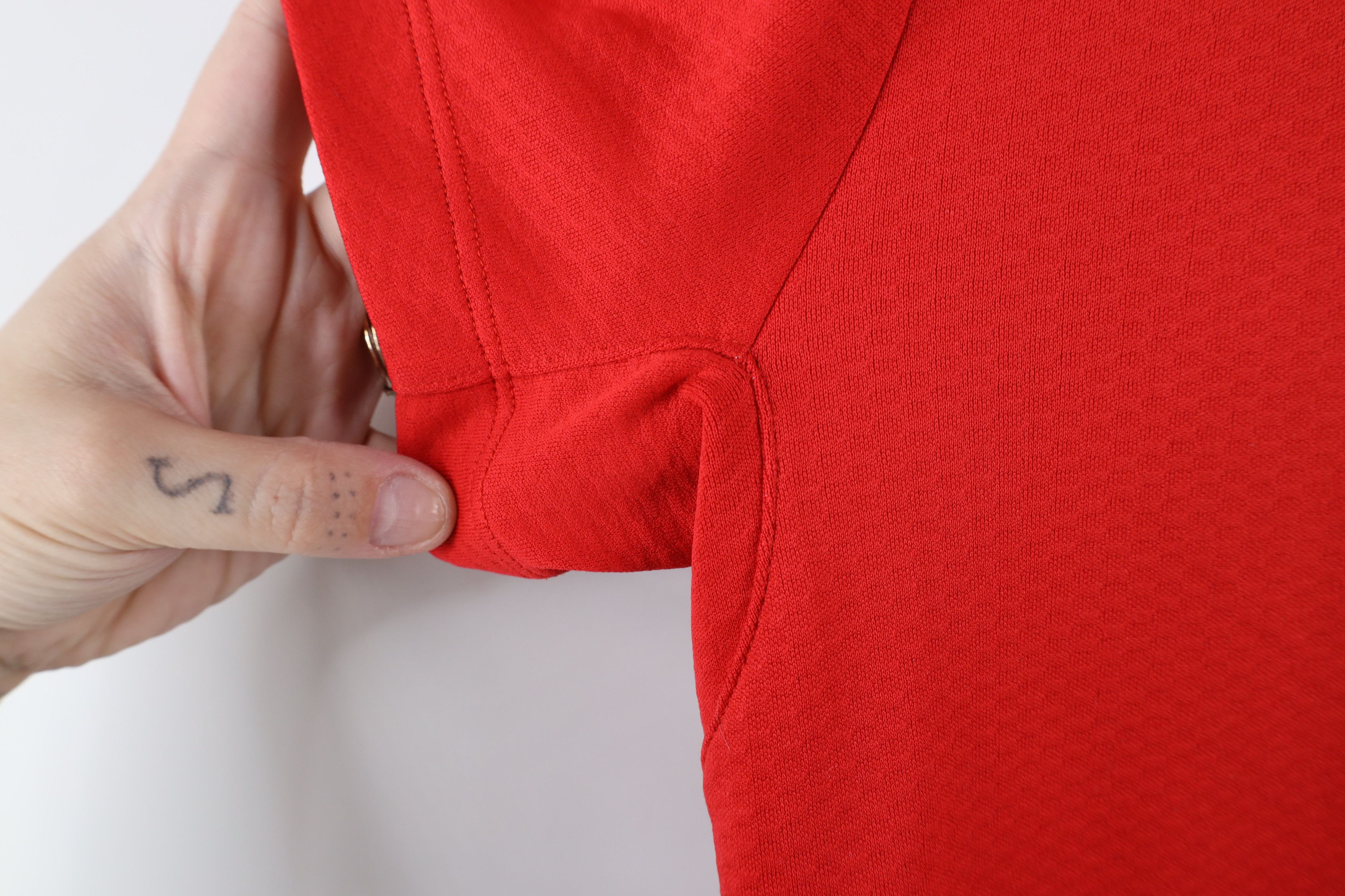 Nike × Vintage Nike Golf Thermal Knit Half Zip Blade Collar Polo Shirt Red Size S / US 4 / IT 40 - 12 Thumbnail