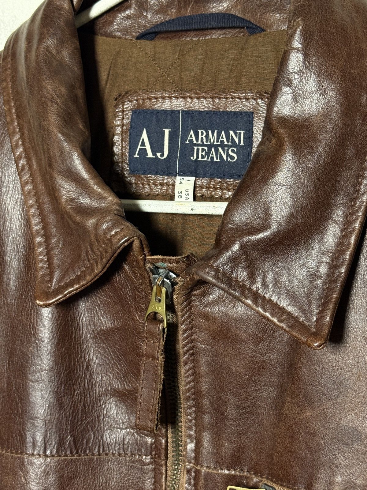 Giorgio Armani Vintage Armani Jeans leather jacket Size US M / EU 48-50 / 2 - 4 Thumbnail