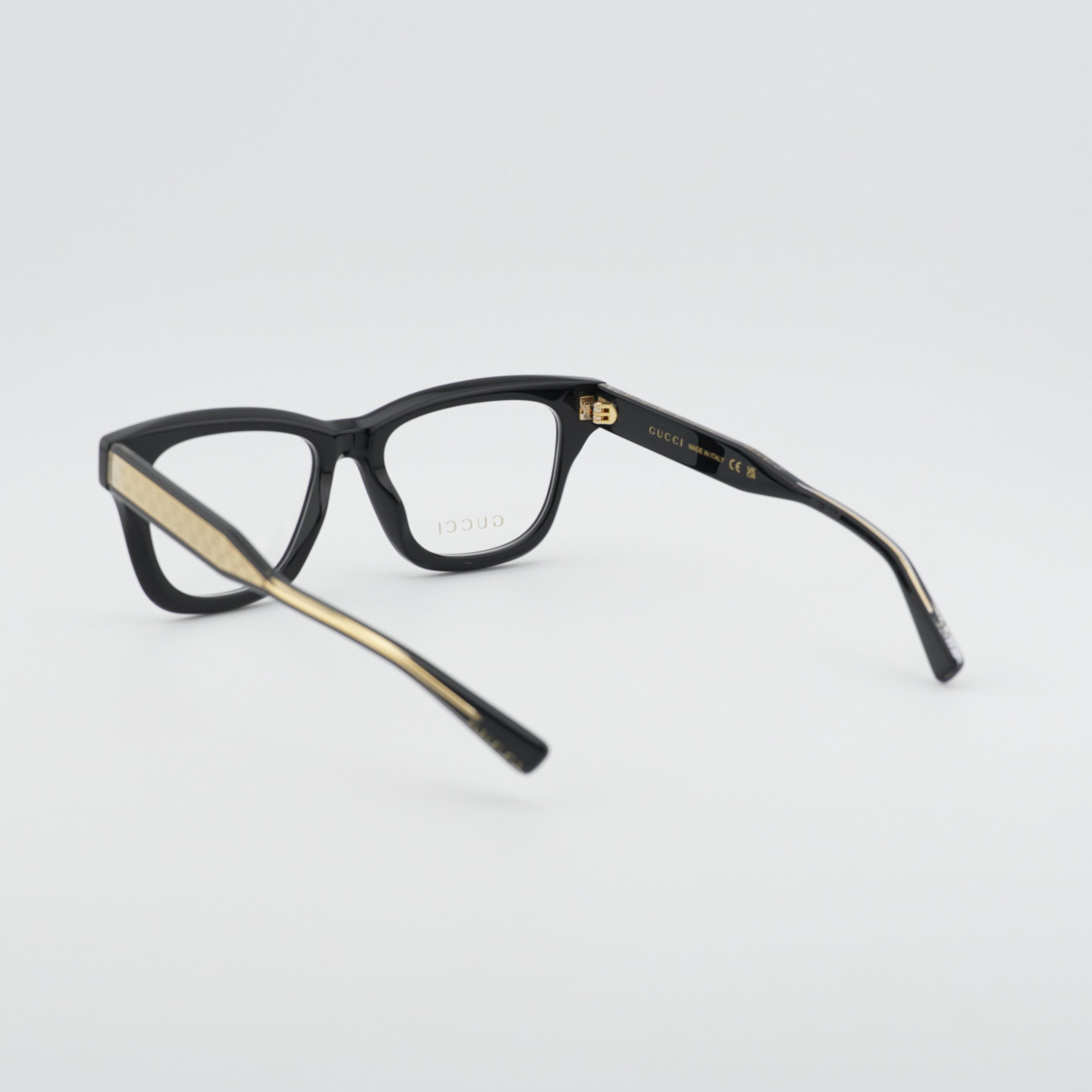 Gucci Gucci GG2066O 005 Eyeglasses Black 51mm Square Frame Size ONE SIZE - 3 Thumbnail