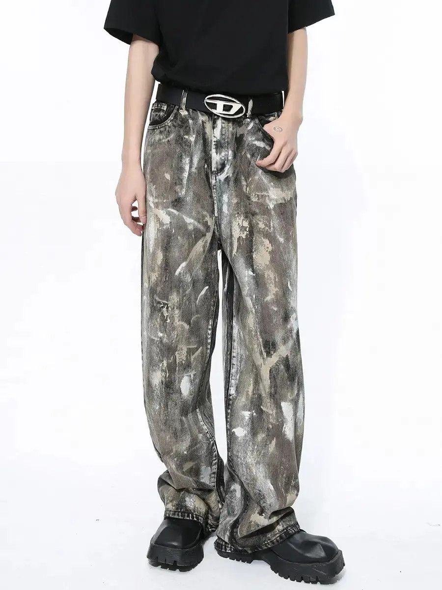 Japanese Brand Retro loose camouflage casual jeans Size US 32 / EU 48 - 6 Thumbnail