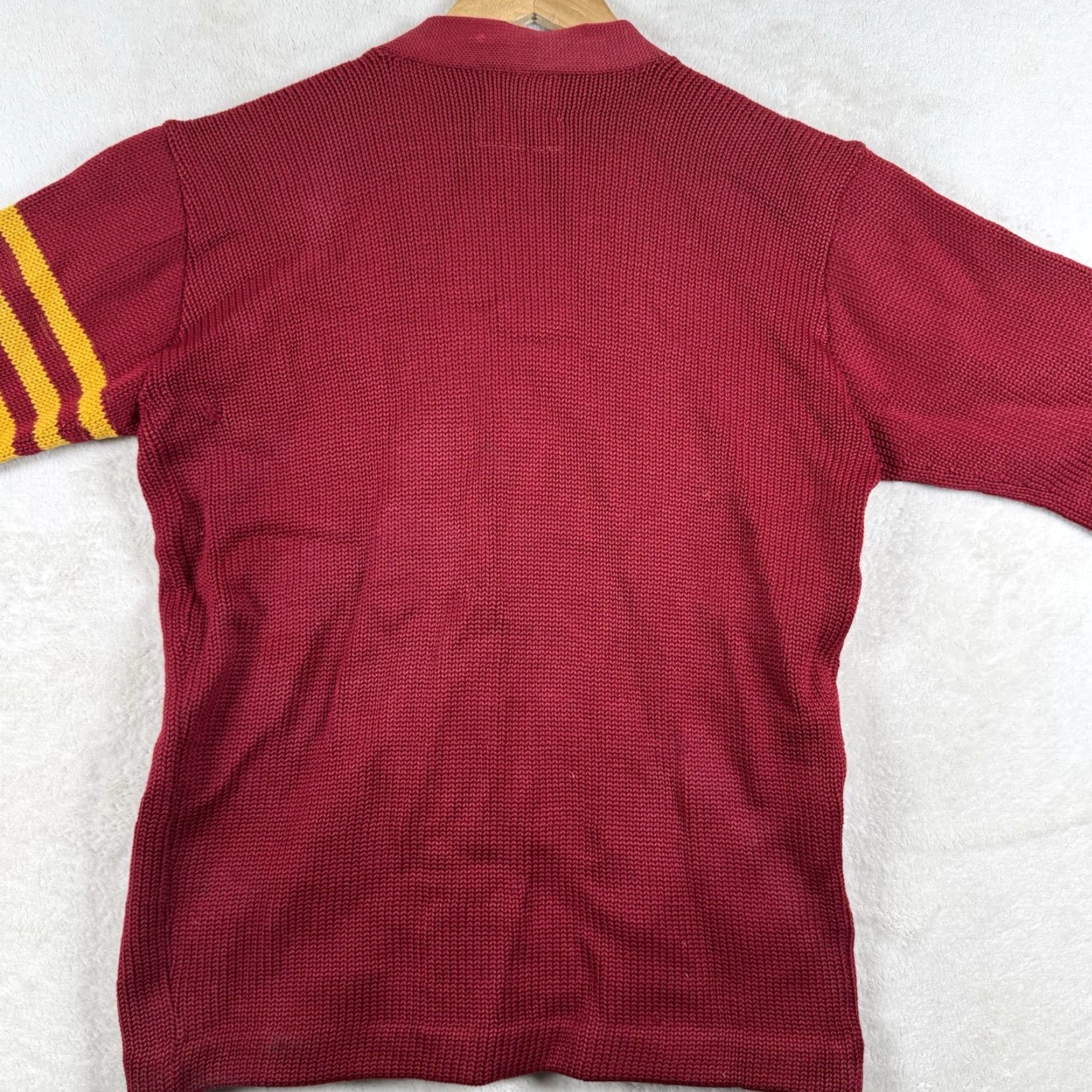 Vintage VINTAGE Jonesknit 50s Varsity Cardigan Sweater Mens M Red Gold Letterman Wool Buttons Size US M / EU 48-50 / 2 - 3 Thumbnail
