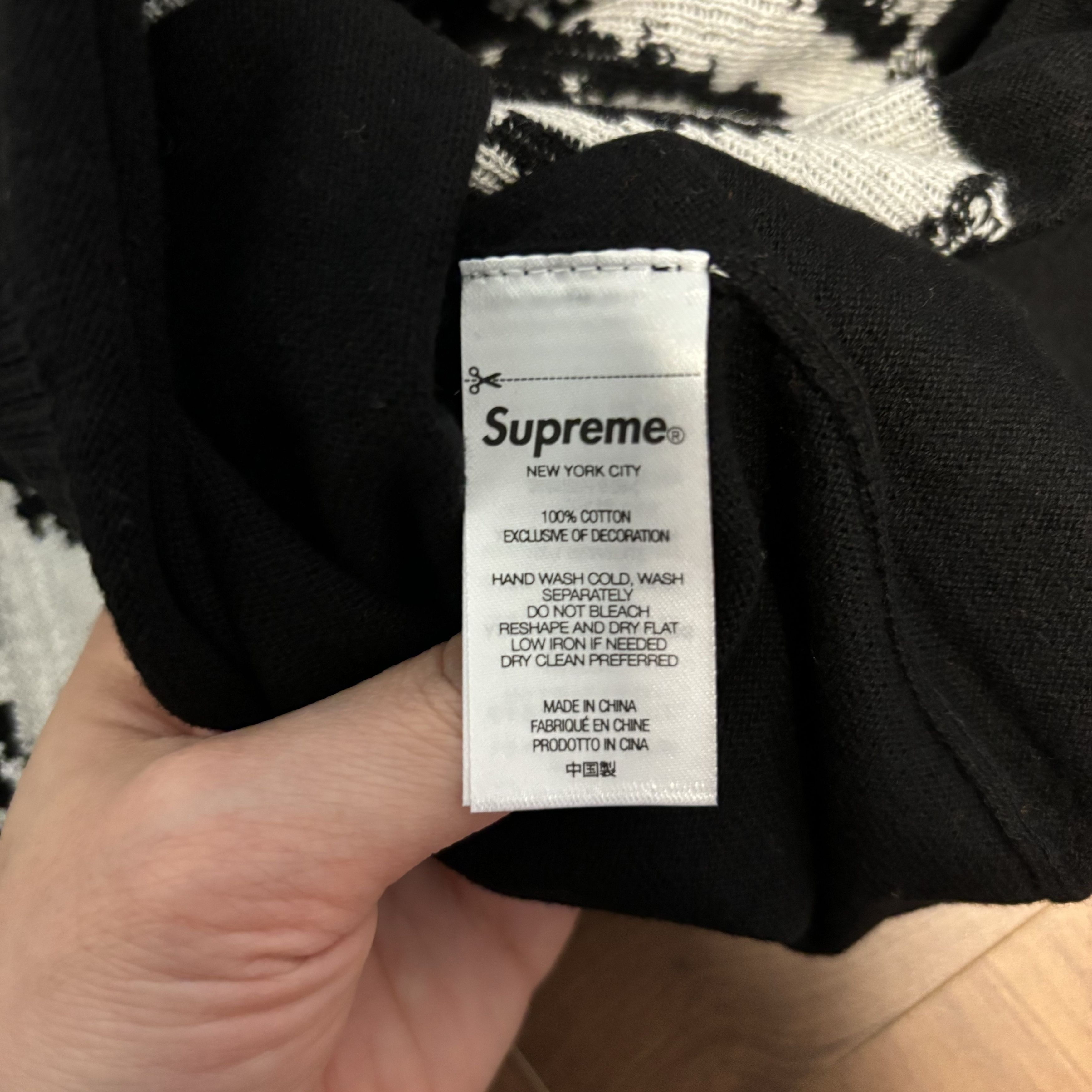 Supreme Supreme Big Cats Jacquard L/S Top Black - 23SS Size US L / EU 52-54 / 3 - 6 Thumbnail