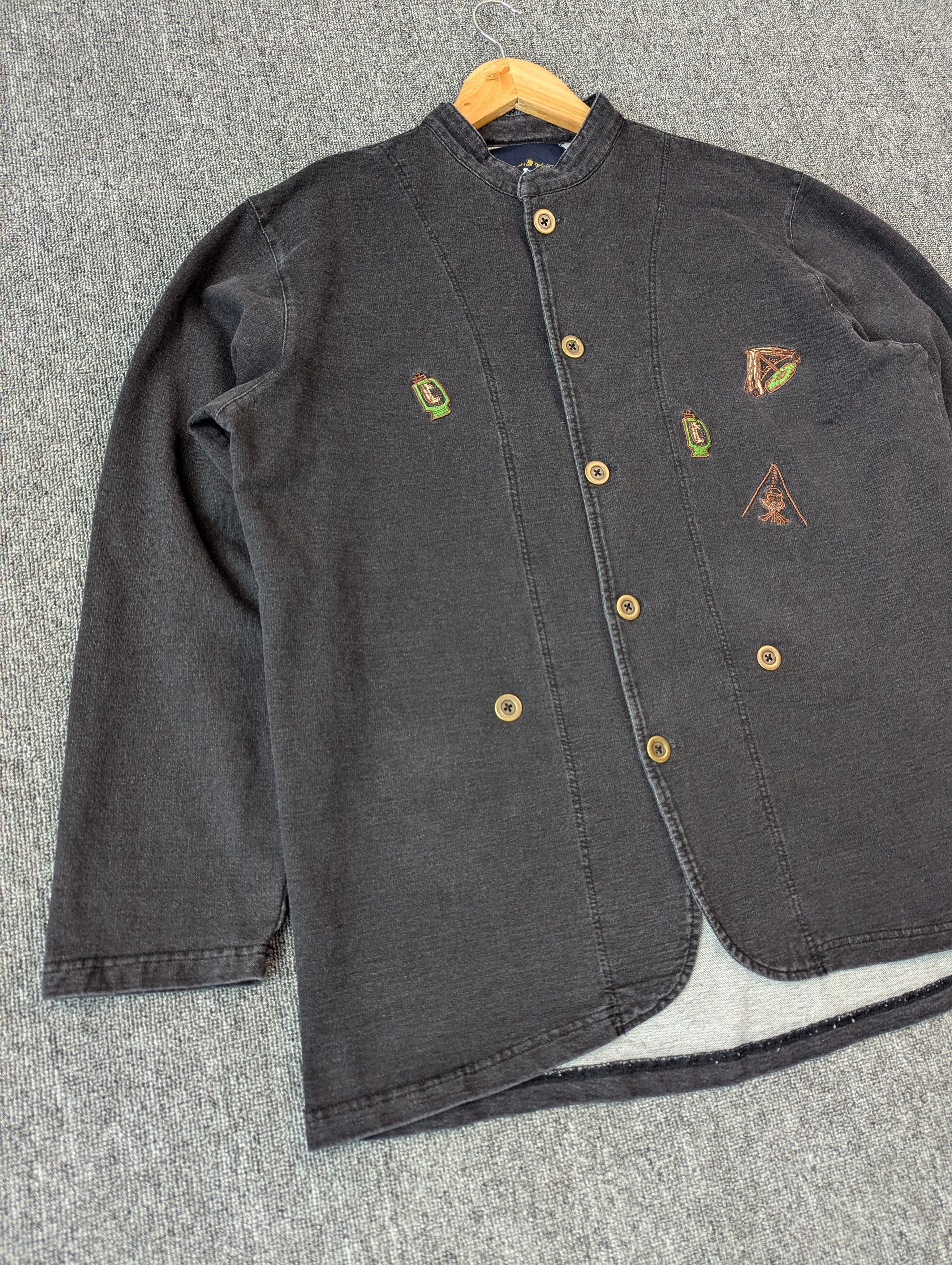 GRN Amina X Grn Stretch Denim Button Ups Jacket Size US L / EU 52-54 / 3 - 3 Thumbnail