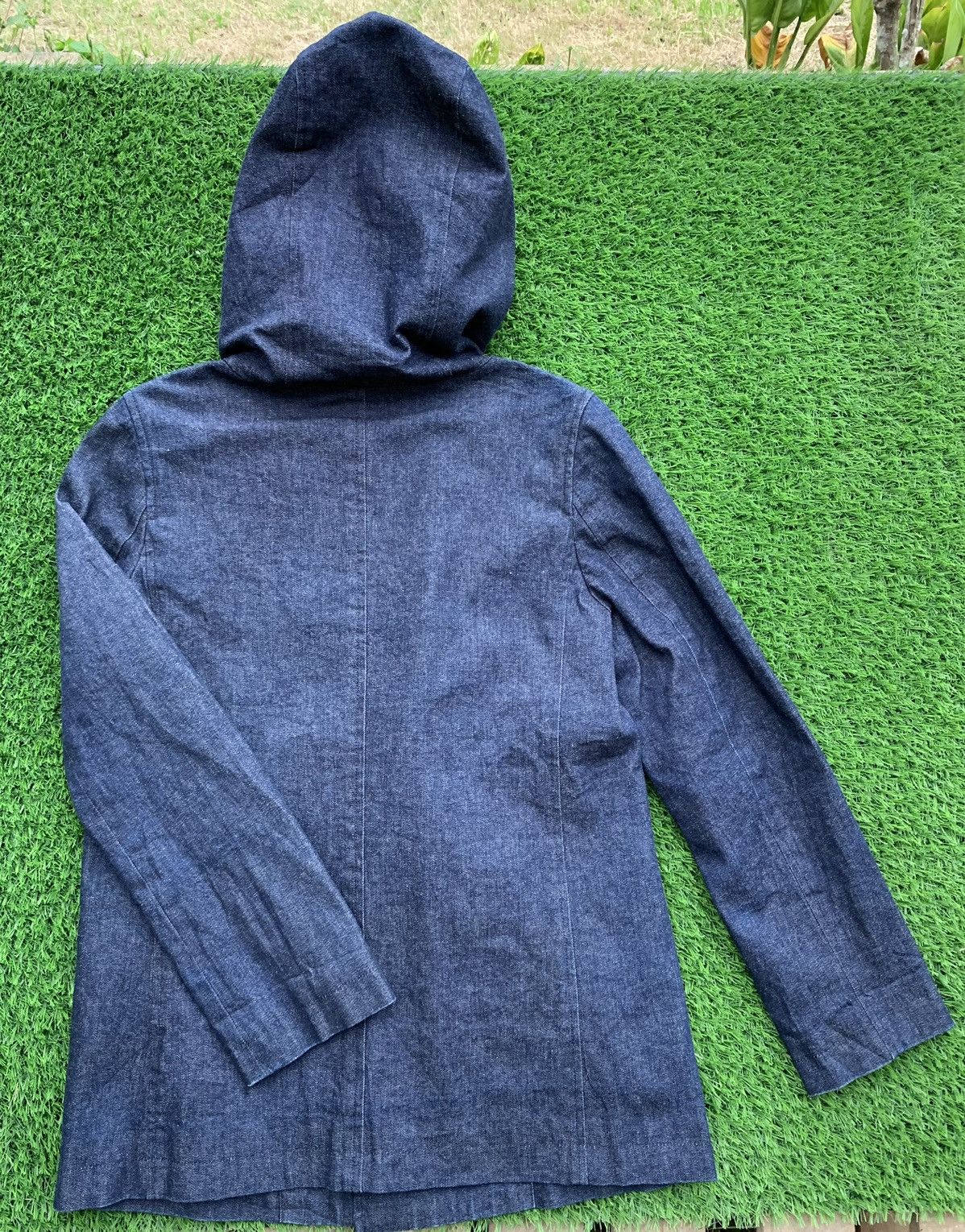 Designer × Issey Miyake × Japanese Brand ❗️Ined By Yohji Yamamoto Denim Jacket Hooded❗️ Size US S / EU 44-46 / 1 - 2 Thumbnail