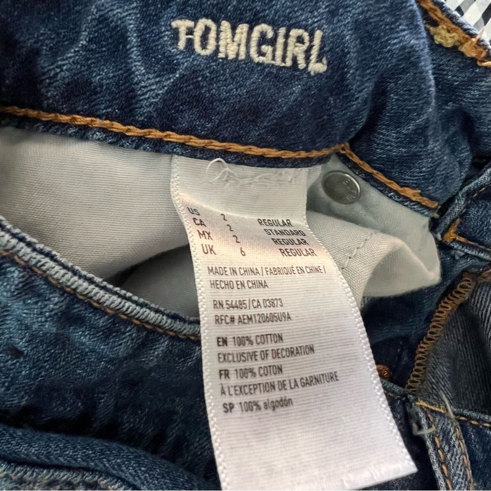 American Eagle Outfitters AEO Button-fly Distressed Patchwork Skinny Jeans Women 2 Size 26" / US 2 / IT 38 - 12 Thumbnail