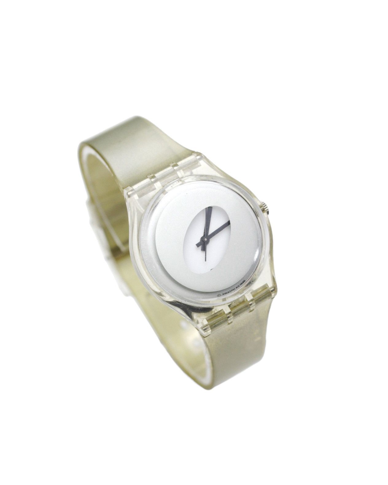 Vintage 1996 SWATCH GZ711 OVAL TRANSPARENT WATCH Size ONE SIZE - 2 Thumbnail