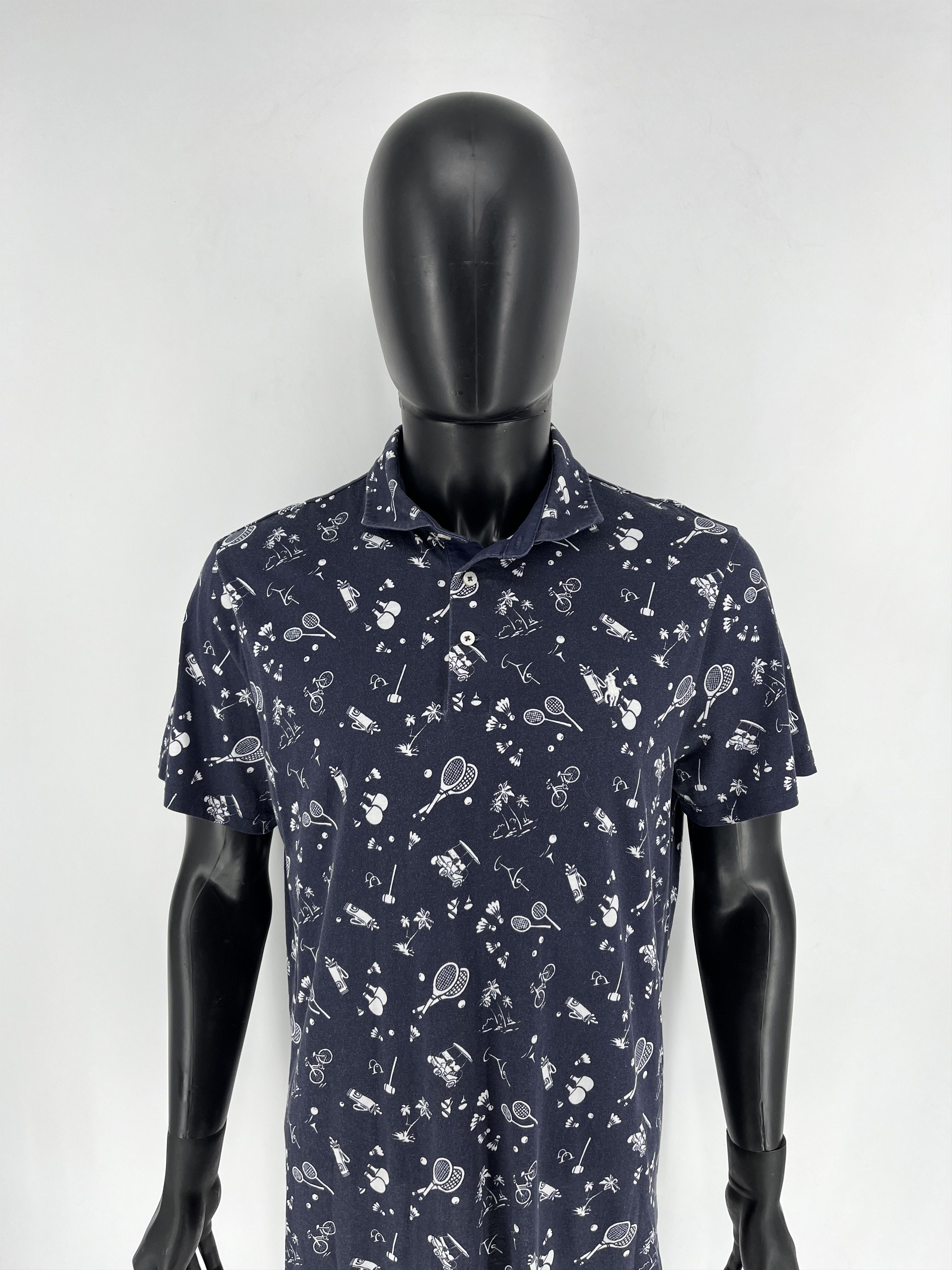 Polo Ralph Lauren × Ralph Lauren × Vintage Polo Golf Ralph Lauren Printed Pima Jersey Polo Weekend Size US L / EU 52-54 / 3 - 6 Thumbnail