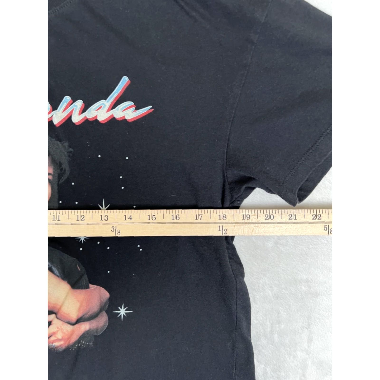 Etro VINTAGE Selena T-Shirt Shortsleeve Crew Neck Cropped Women's L Black Cotton La Leyenda 90s Music Century Size L / US 10 / IT 46 - 4 Thumbnail