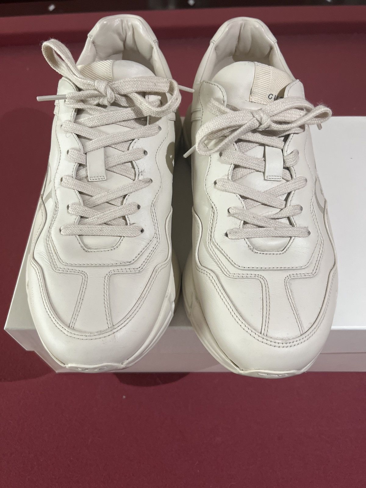スニーカー GUCCI SNEAKER (762060AACN5 1050) Gucci GUCCI SNEAKERS GG LEATHER MONOGRAM LOGO 762060 AACN5