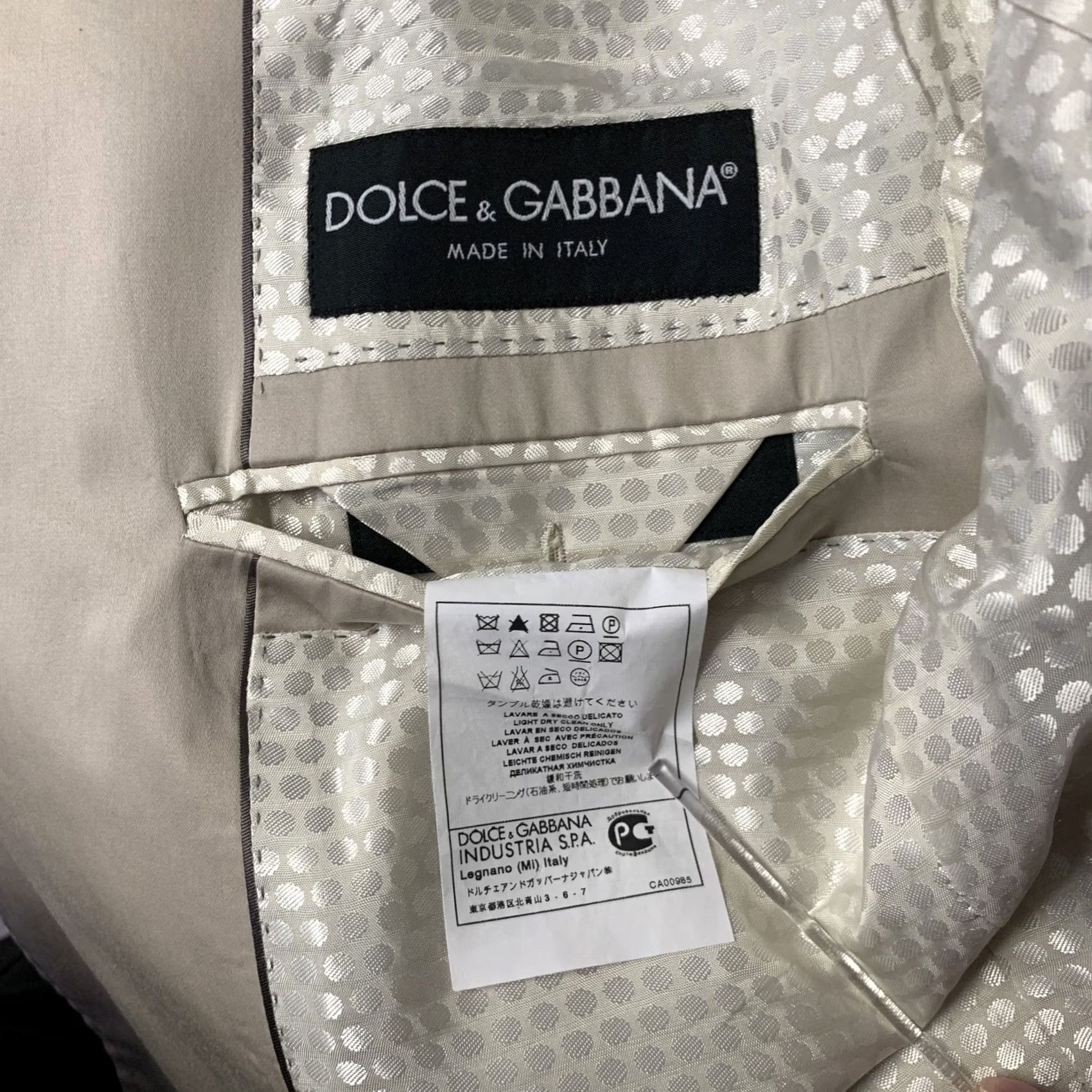 Dolce & Gabbana DOLCE & GABBANA Size 46 Khaki Notch Lapel Suit Mens Adult Regular 38 46 Khaki Solid Notch Lapel Italy" Size 38R - 6 Thumbnail