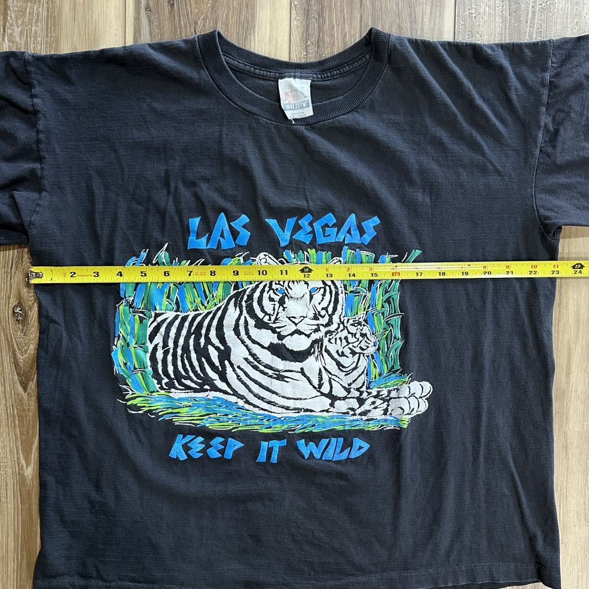 Vintage Vintage 80s 90s Sun Las Vegas White Tiger 100% Cotton Shirt Size US XL / EU 56 / 4 - 9 Thumbnail