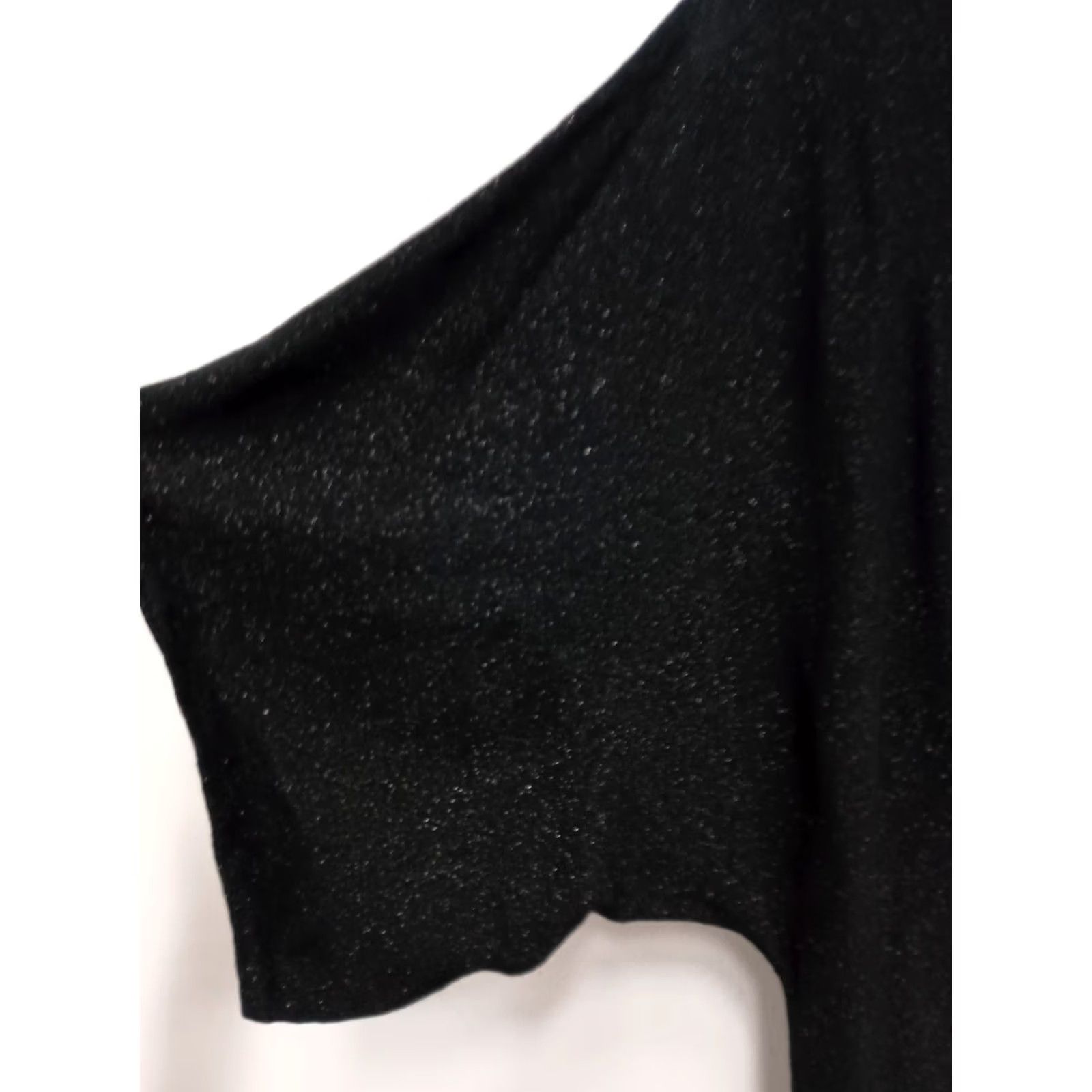 Coldwater Creek Coldwater Creek Sweater Womens Medium Black Metallic Dolman Holiday Whimsygoth Size M / US 6-8 / IT 42-44 - 3 Thumbnail