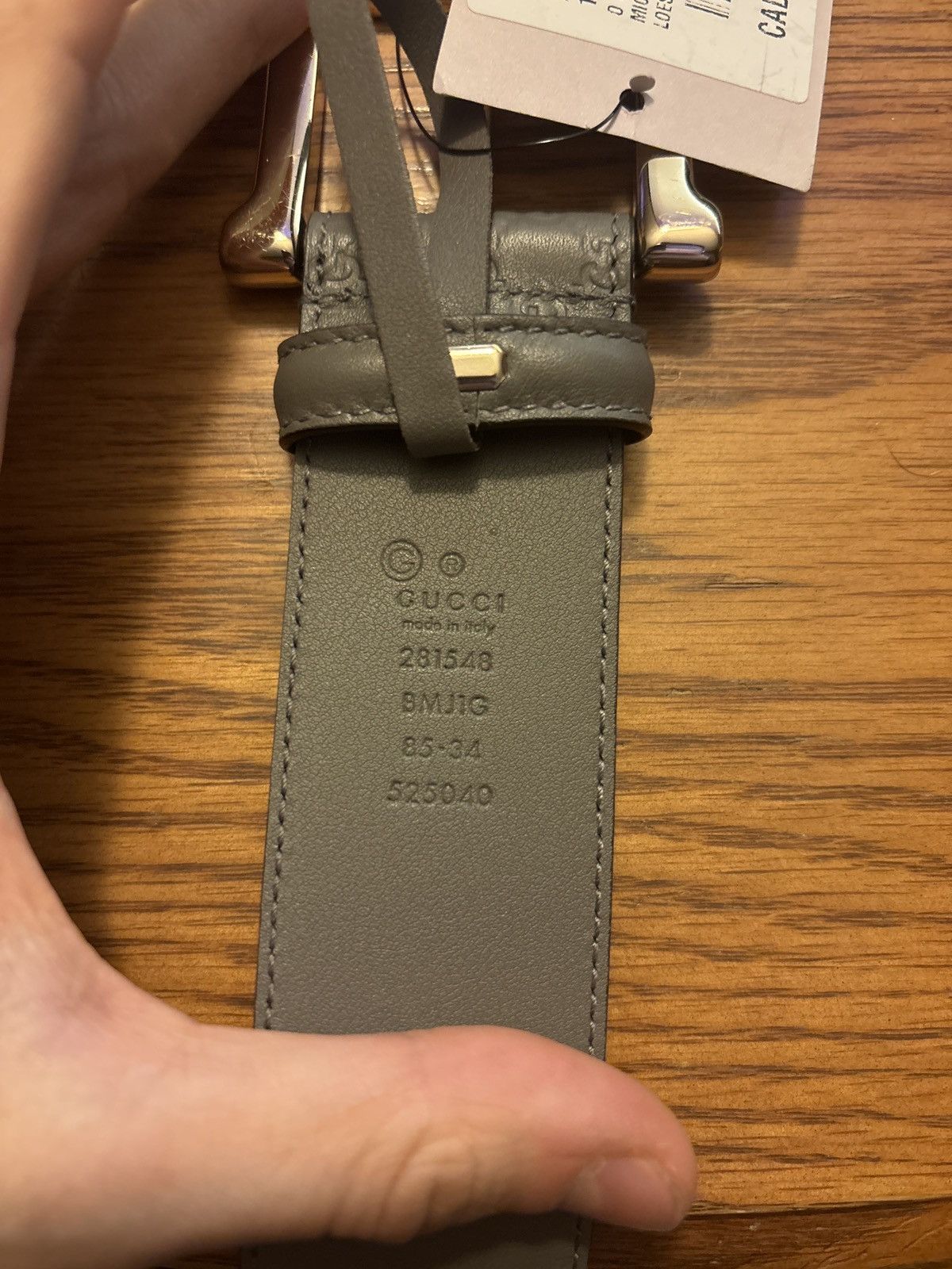 Gucci Gucci Grey Monogram Belt Size 34 - 3 Thumbnail