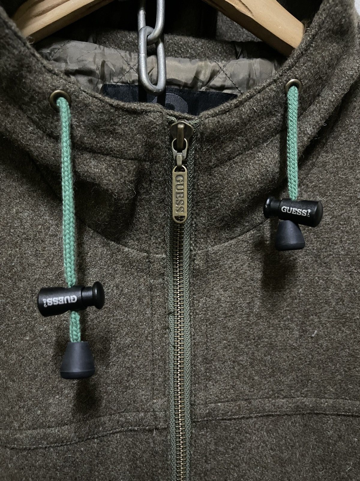 Guess Guess Wool Hoodie Jacket Size US L / EU 52-54 / 3 - 6 Thumbnail