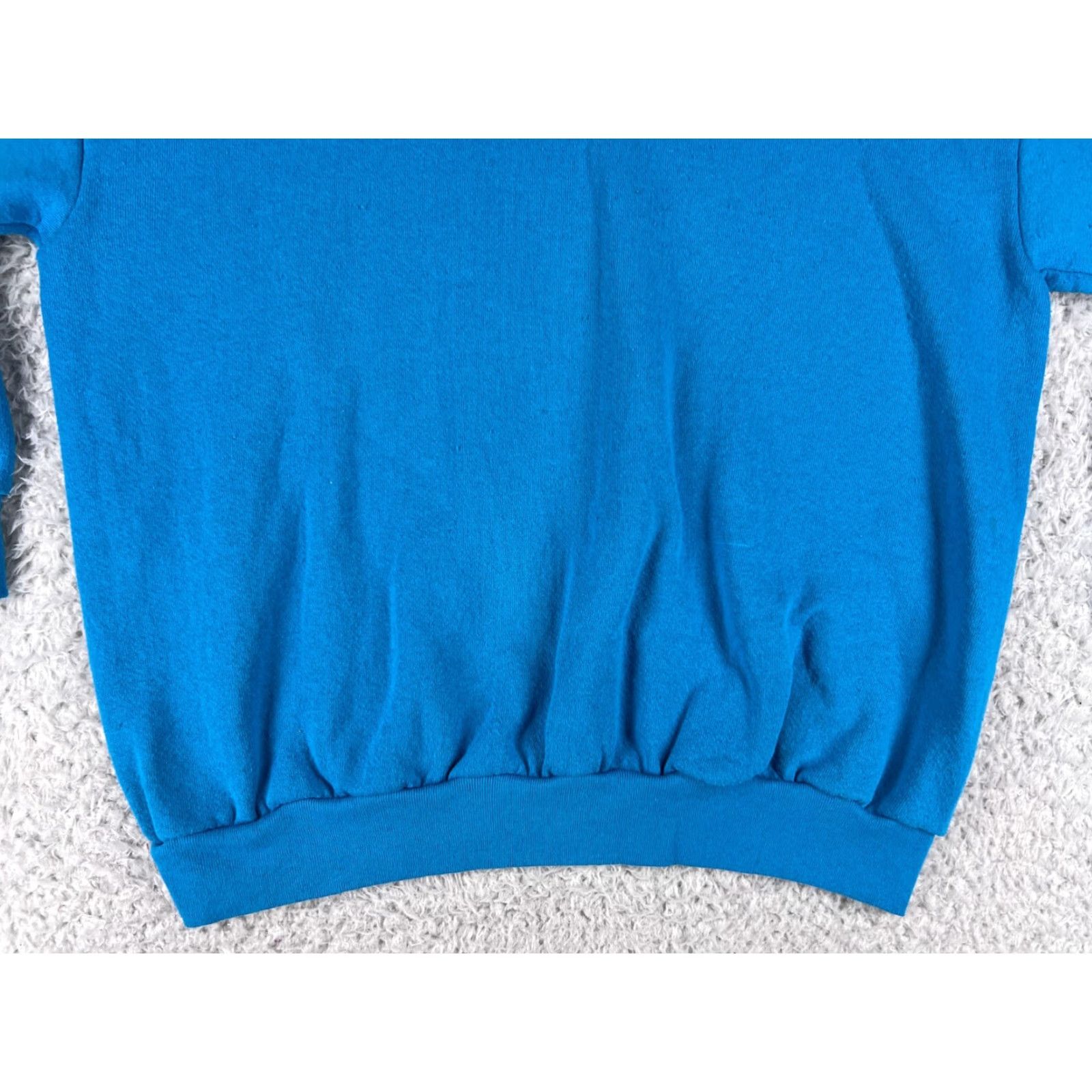 Logo 7 VINTAGE Logo 7 Sweater Shirt Mens L Blue Logo Cotton Blend 90s USA Crew Neck Pullover Knit Sweatshirt Size US L / EU 52-54 / 3 - 5 Thumbnail