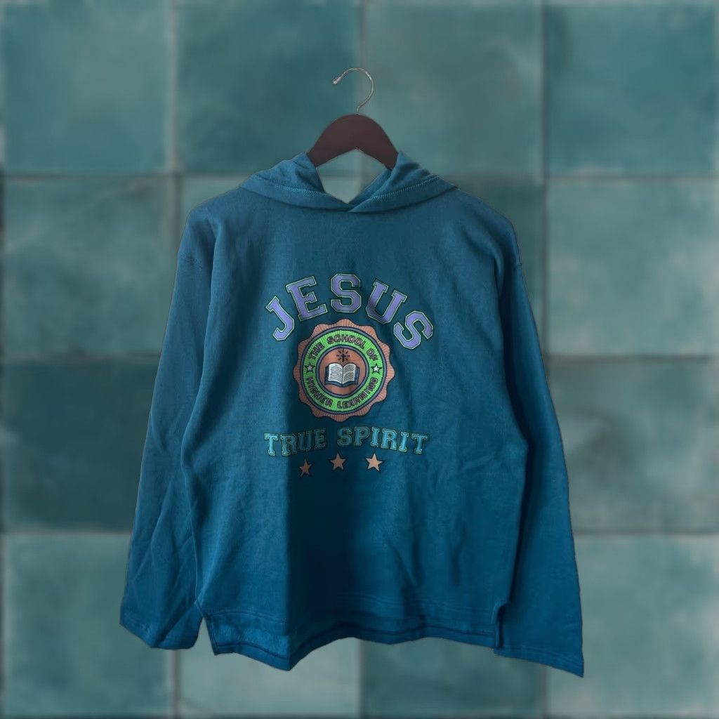 Vintage VINTAGE Signal Hoodie Mens 90s Deadstock NWOT Large Front Graphic Teal Made in USA Blue Shirt? Size US M / EU 48-50 / 2 - 1 Thumbnail