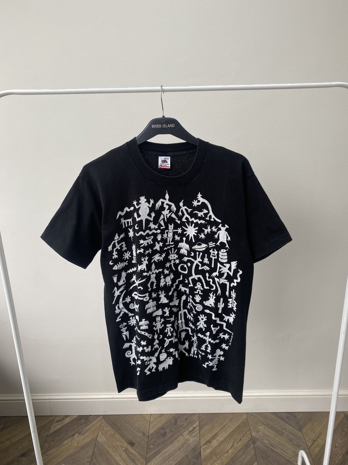Fruit Of The Loom Vintage FRUIT OF THE LOOM Ken Brown pop art print t-shirt Size US L / EU 52-54 / 3 - 2 Thumbnail