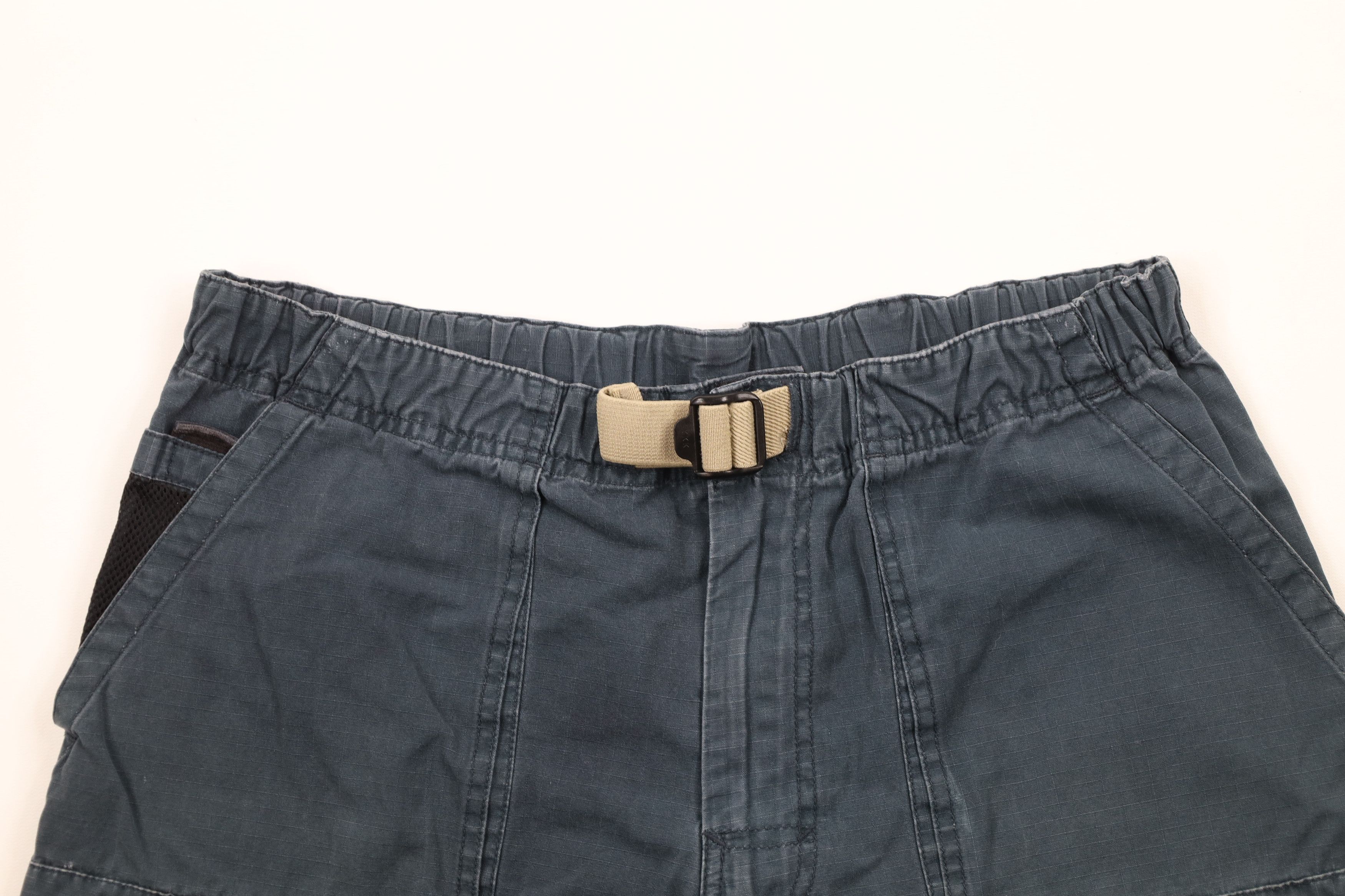 Gap Vintage 90s Gap Ripstop Belted Cargo Shorts Blue Cotton Size US 30 / EU 46 - 2 Thumbnail
