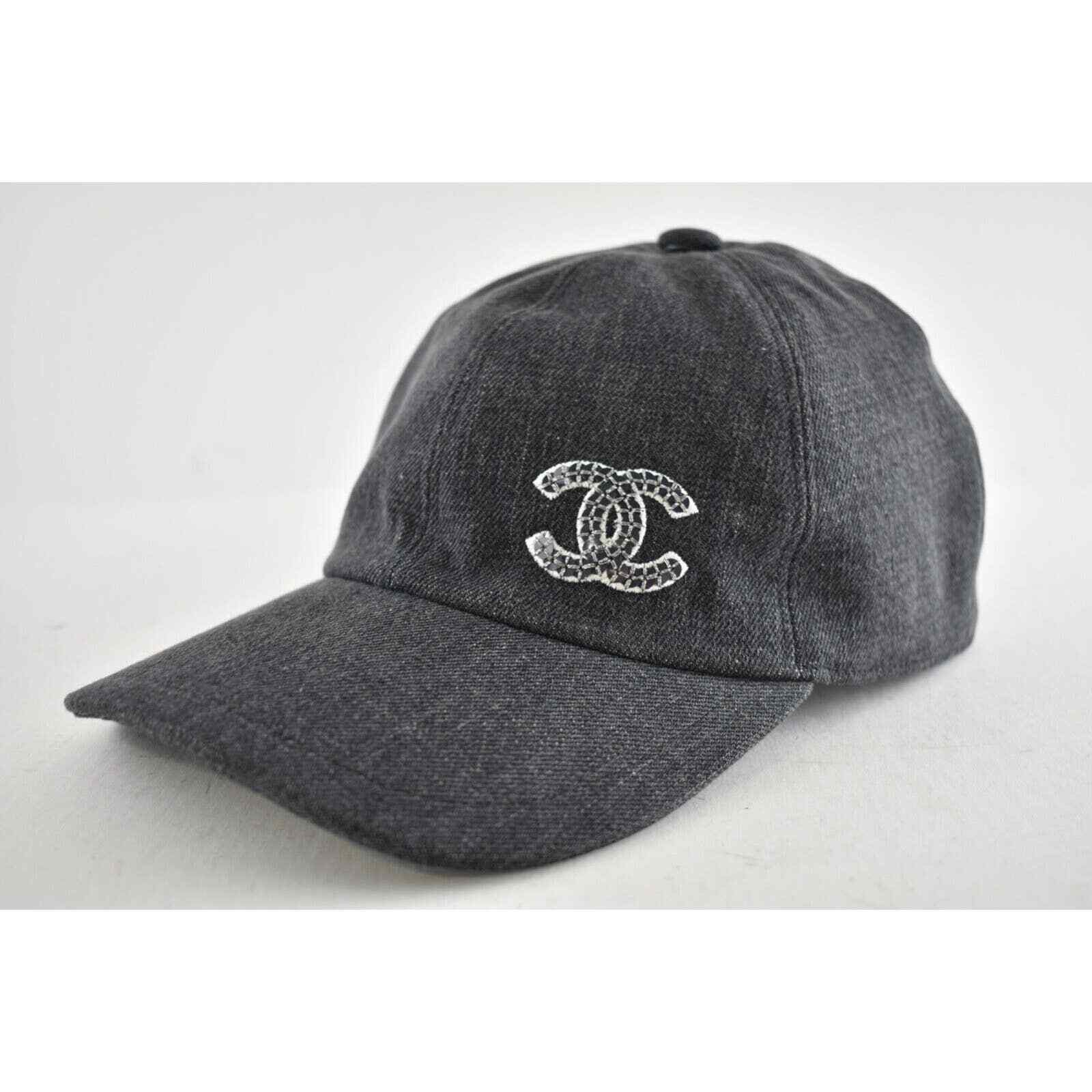 Chanel Chanel Sequin CC White Logo Baseball Cap Curved Peak Hat Size ONE SIZE - 4 Thumbnail