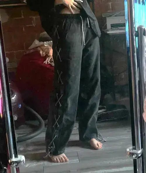Other Cross Ribbon Men's Baggy Denim Pants Size US 29 - 4 Thumbnail