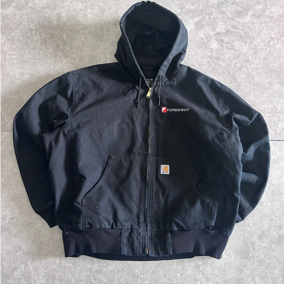 Carhartt Black Embroidered Active Jacket Size XXL