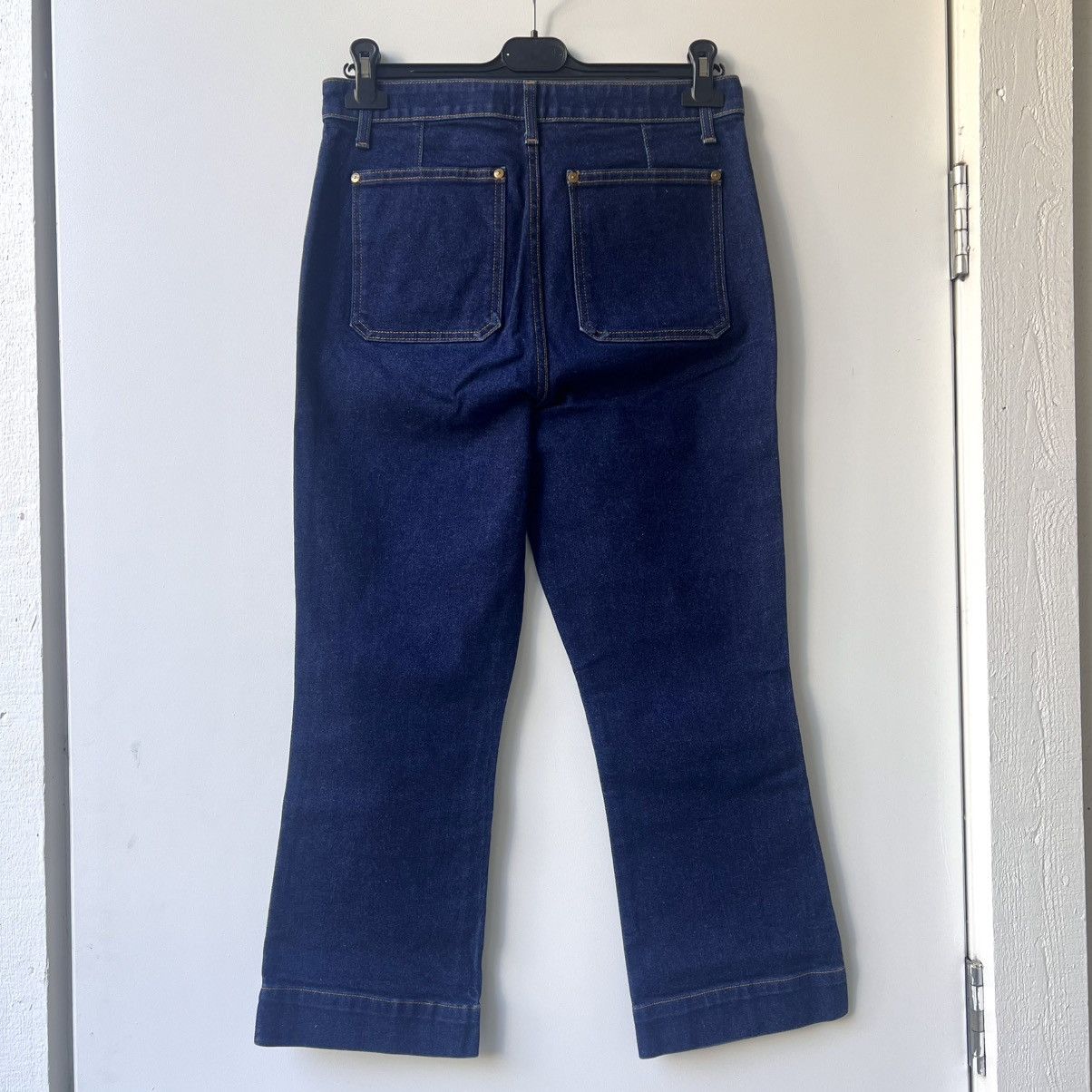 KHAITE KHAITE Raquel Patch Pocket Crop Flare Jeans Size 31" - 5 Thumbnail