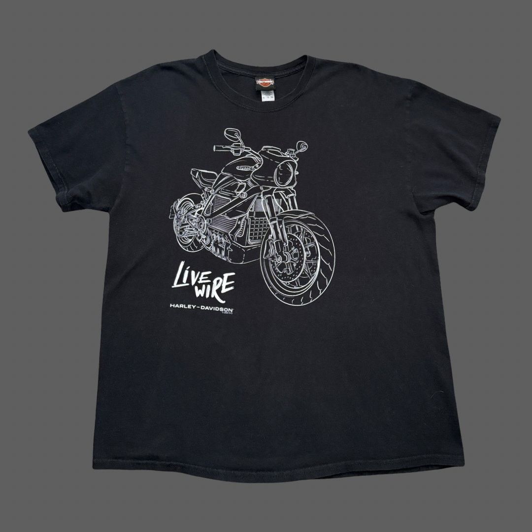 Harley Davidson Harley Davidson Livewire 2020 Black Graphic Tee Size XL GUC Size US XL / EU 56 / 4 - 1 Thumbnail