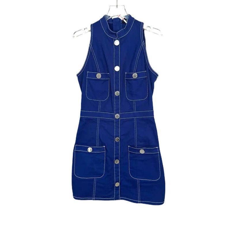 balmain dress blue Donna Karan New York Women's A-Line Halter Dress - Hudson