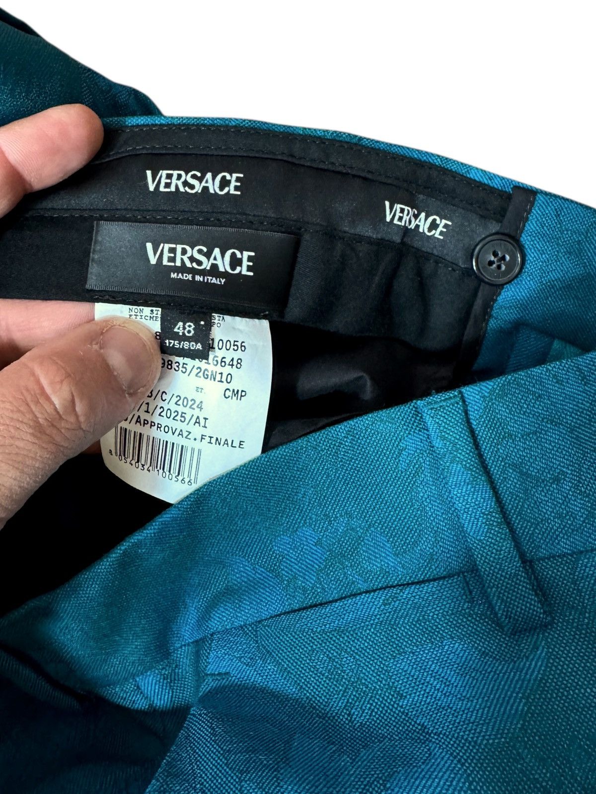 Versace Versace turquoise jacquard baroque pants size 48 Size US 32 / EU 48 - 5 Thumbnail