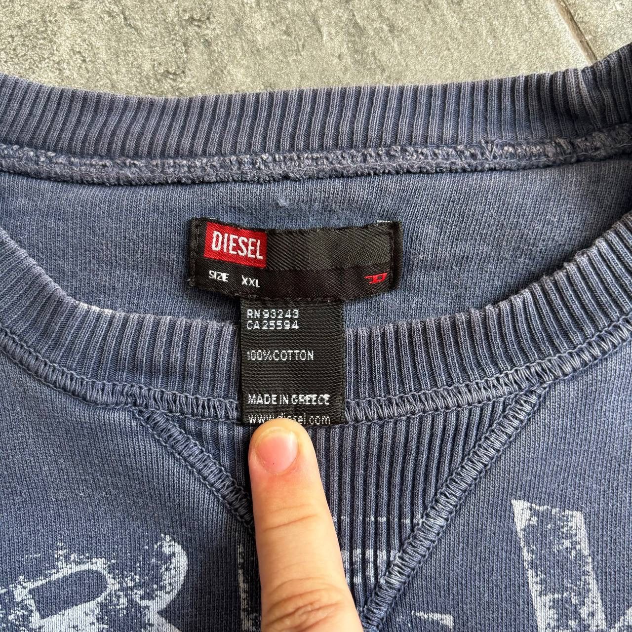 Diesel Vintage Japanese Style Diesel Sweatshirt Big Logo Y2K 00s Size US XXL / EU 58 / 5 - 10 Thumbnail