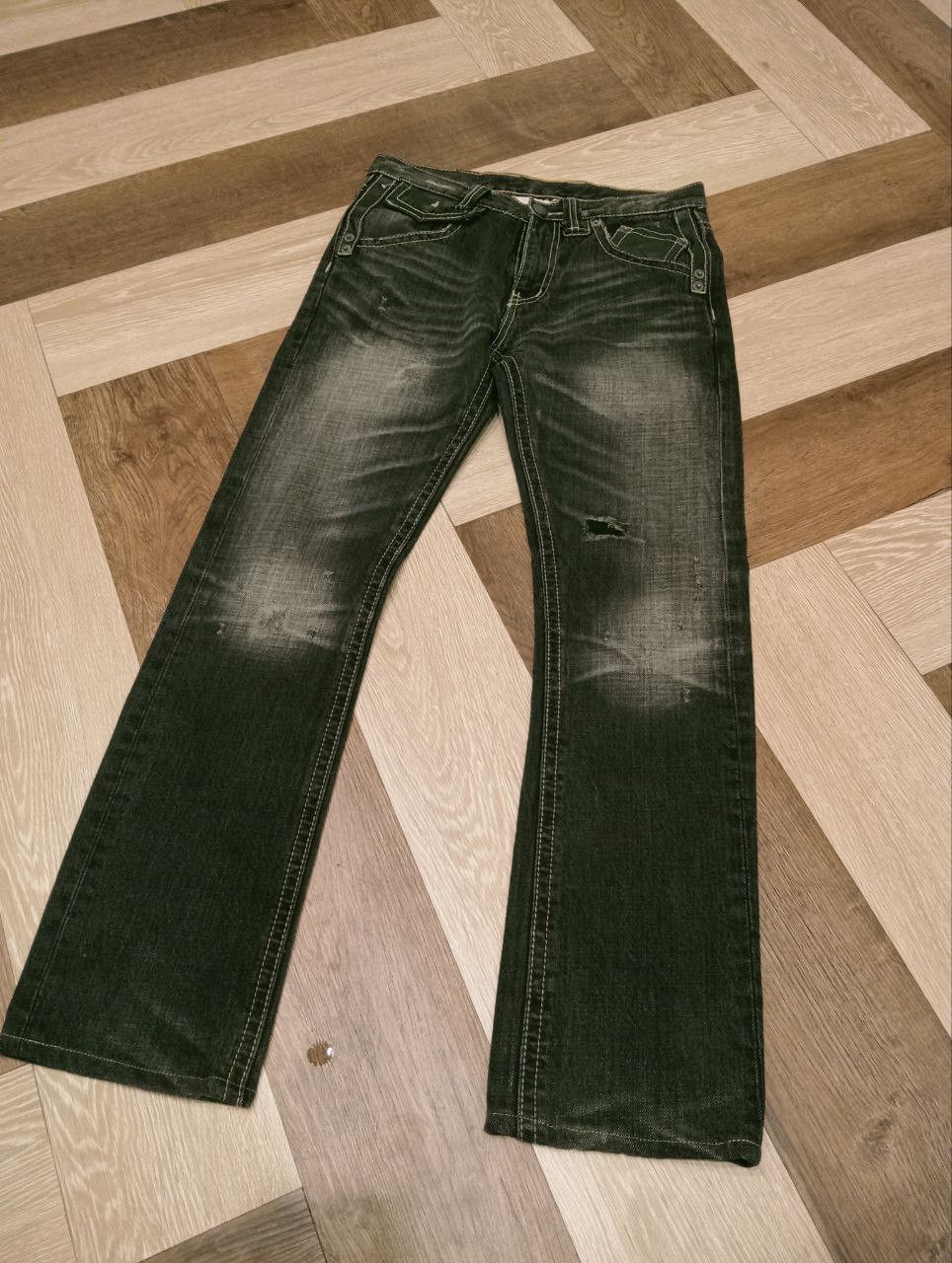 If Six Was Nine TRIM JAPAN DISTRESSED JEANS Size US 30 / EU 46 - 3 Thumbnail