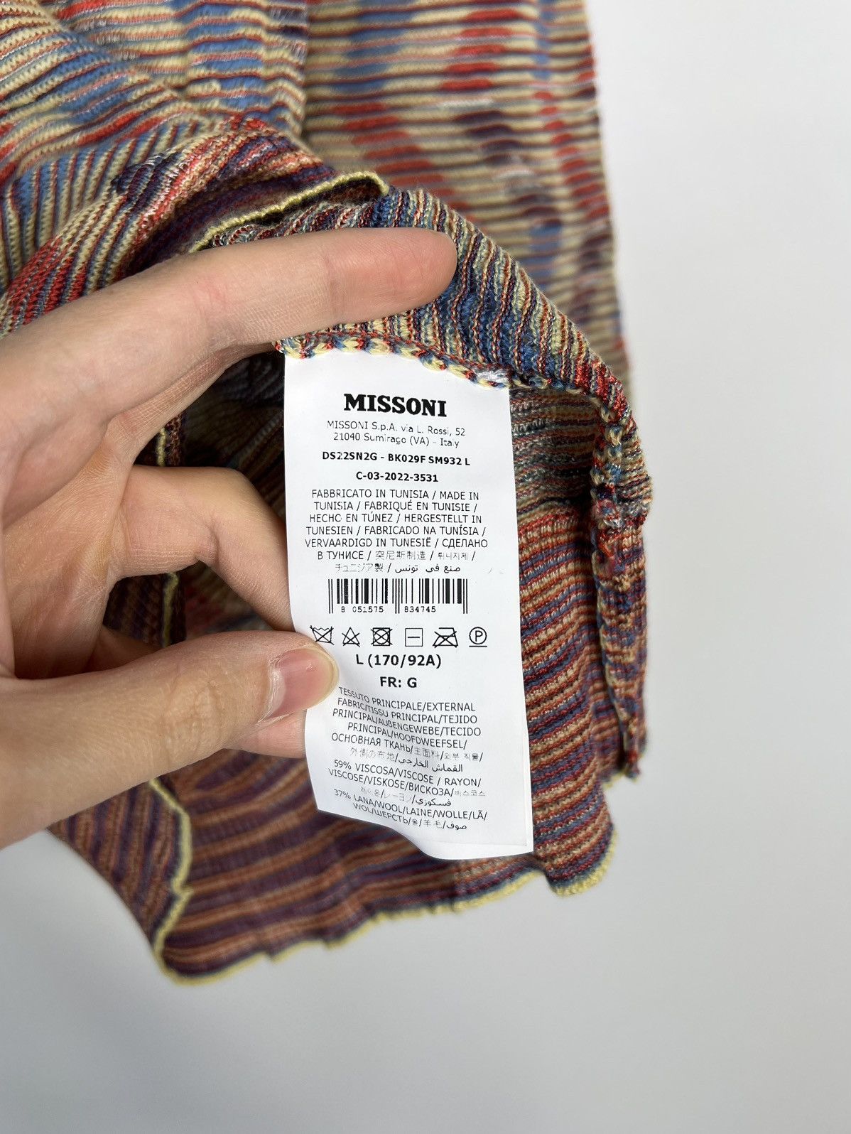 Missoni Sweater Missoni Multicolore Wool Viscose Size L / US 10 / IT 46 - 4 Thumbnail