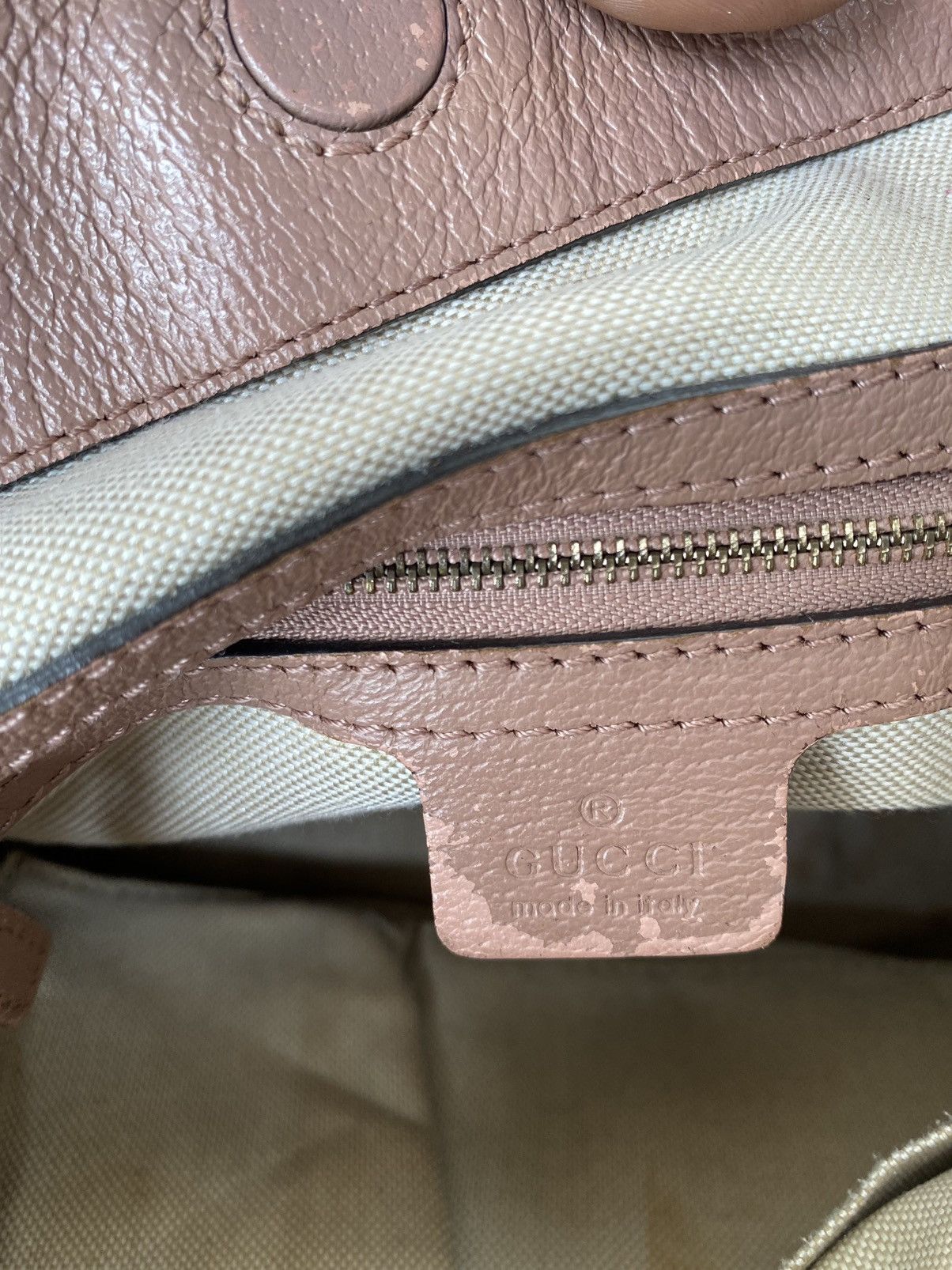 Gucci Gucci Brown Medium GG Canvas Satchel Beige Pony Size ONE SIZE - 9 Thumbnail