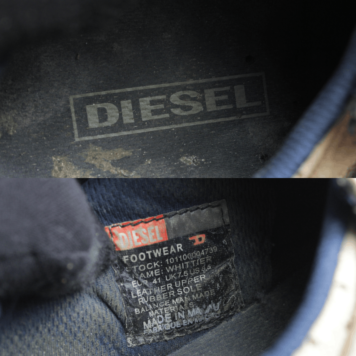 Diesel 00S Y2K Whittier Low Grunge Sneakers Vintage Size US 8 / EU 41 - 13 Thumbnail