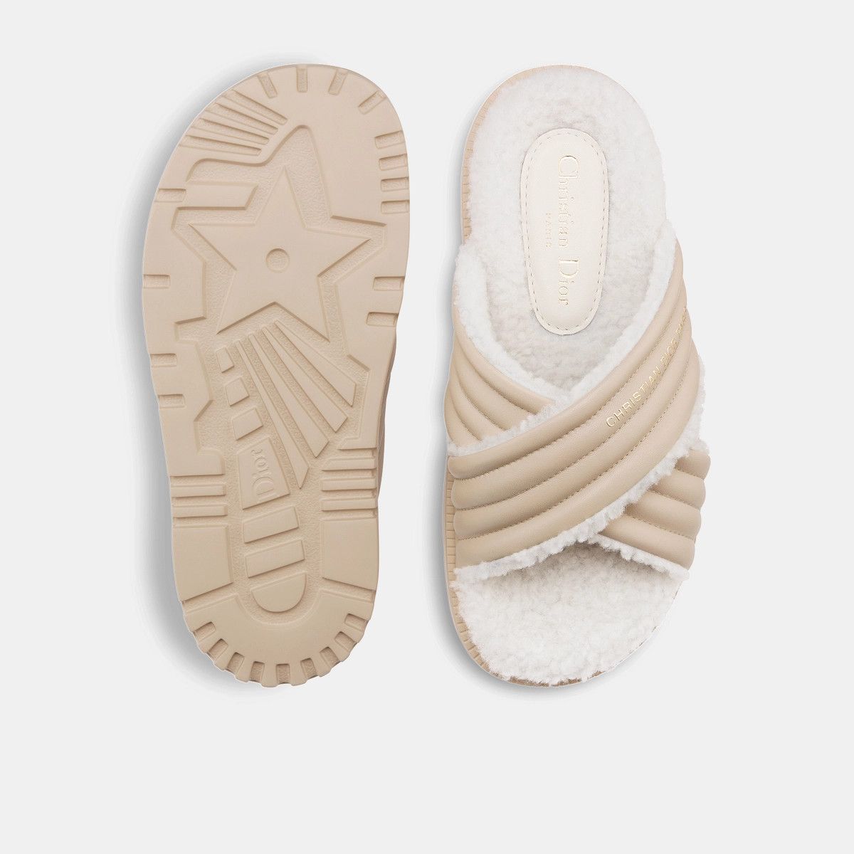 Dior o1bcso1str1224 Slide in White & Beige Size US 9 / IT 39 - 5 Thumbnail