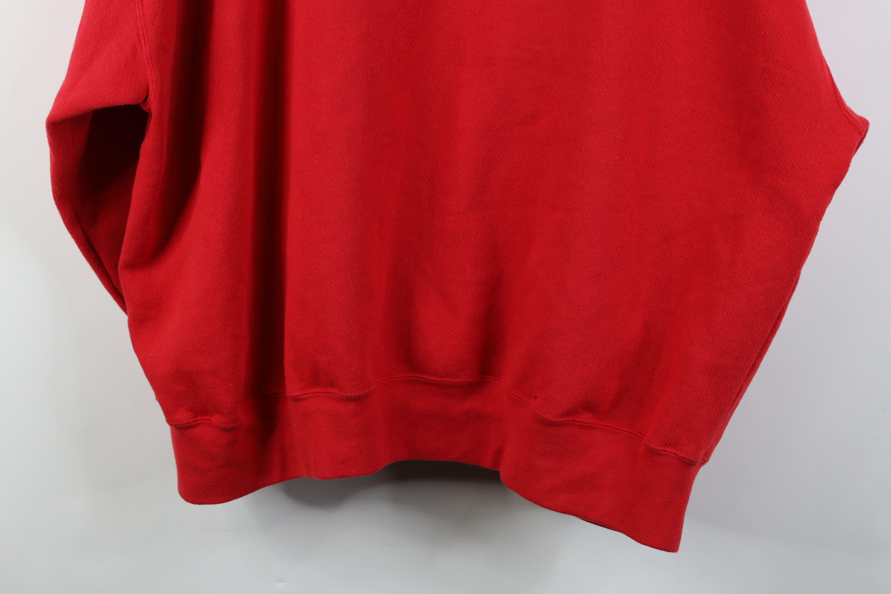 Vintage Vintage 90s Streetwear Blank Heavyweight Full Zip Hoodie Red Size US XXL / EU 58 / 5 - 14 Thumbnail