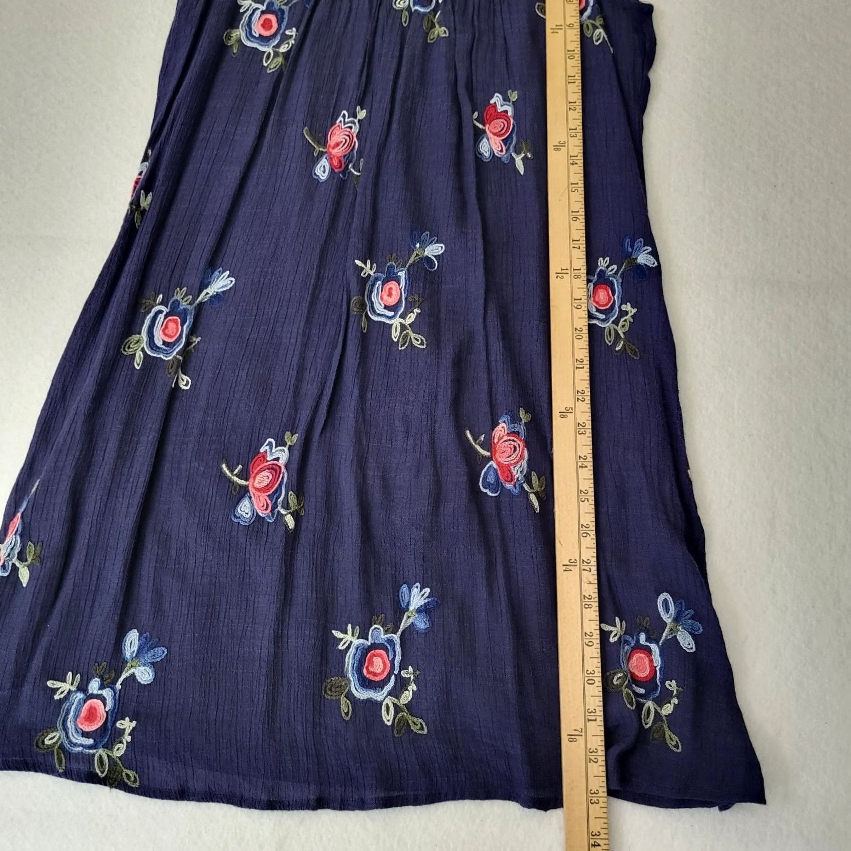 Anthropologie Anthropologie Fig and Flower Embroidered Shift Dress Women's Blue M Size M / US 6-8 / IT 42-44 - 7 Thumbnail