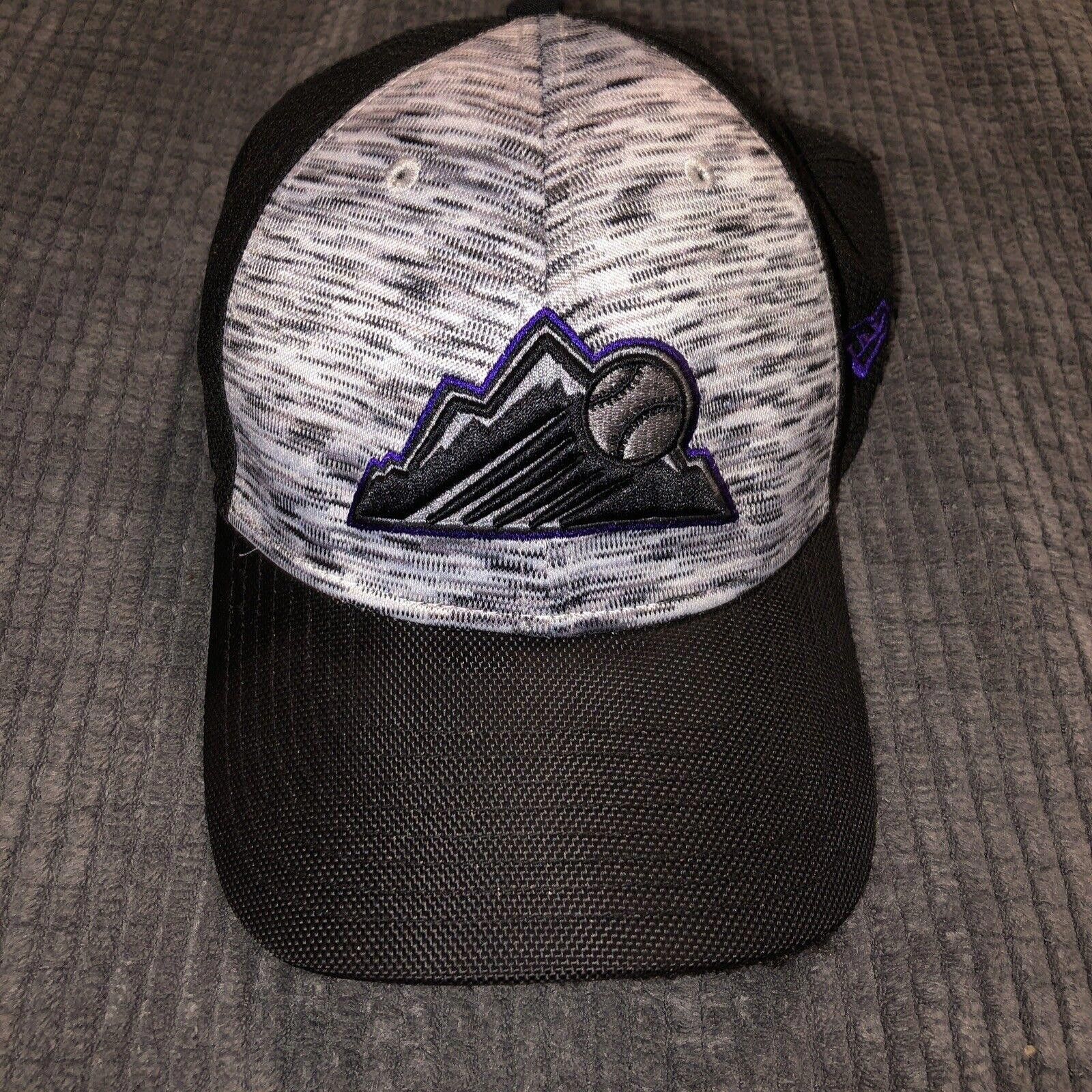 New Era Rockies Hat New Era 39THIRTY Flex Grey Purple Black L/XL Size ONE SIZE - 1 Thumbnail
