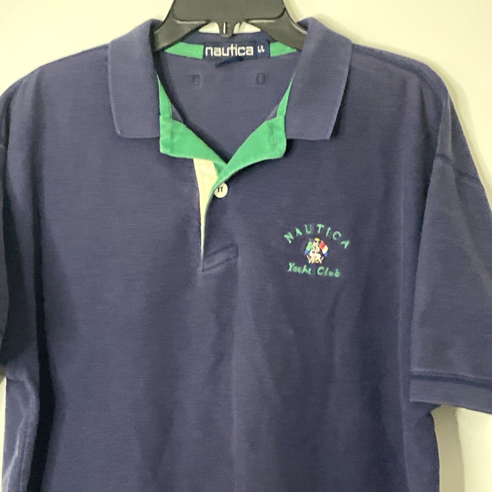 Nautica VINTAGE Nautica Yacht Club Polo Mens Large BLUE 90s Flaw L Polo Shirt Mens Size US L / EU 52-54 / 3 - 5 Thumbnail