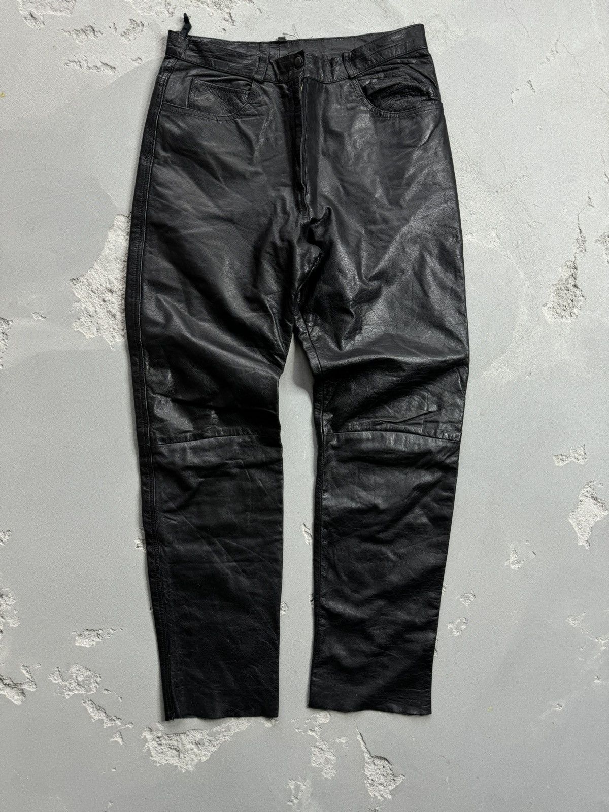 Genuine Leather × Leather × Vintage Genuine Leather pants casual vintage Size US 32 / EU 48 - 3 Thumbnail