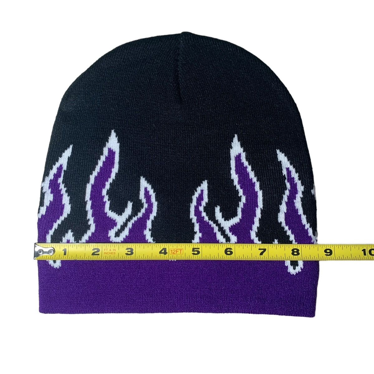 Other Purple Flame Knitted Streetwear Beanie Size ONE SIZE - 5 Thumbnail