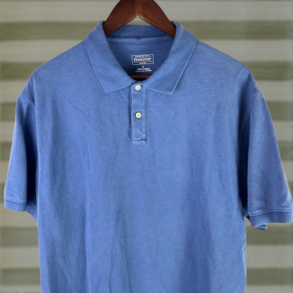 Pendleton Pendleton Polo Shirt Mens Large Blue Short Sleeve Casual Cotton Polo Men L Blue Regular Knit Slimming All Seasons Golf Preppy Vintage No Size US L / EU 52-54 / 3 - 1 Thumbnail